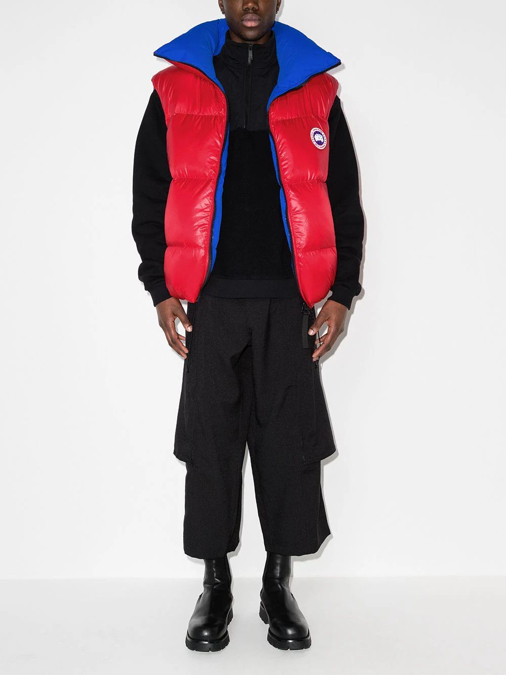 ANGEL CHEN × Canada Goose Red and Blue Reversible Bayan Puffer Vest Size XS / US 0-2 / IT 36-38 - 3 Thumbnail