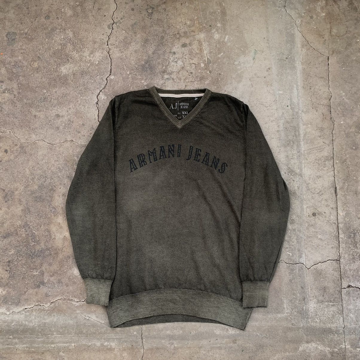 Armani Vintage Armani Jeans Baggy Sweater Size US XL / EU 56 / 4 - 1 Thumbnail