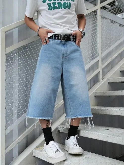 Japanese Brand Vintage Retro Denim Y2K jeans jorts shorts Size US 34 / EU 50 - 2 Thumbnail