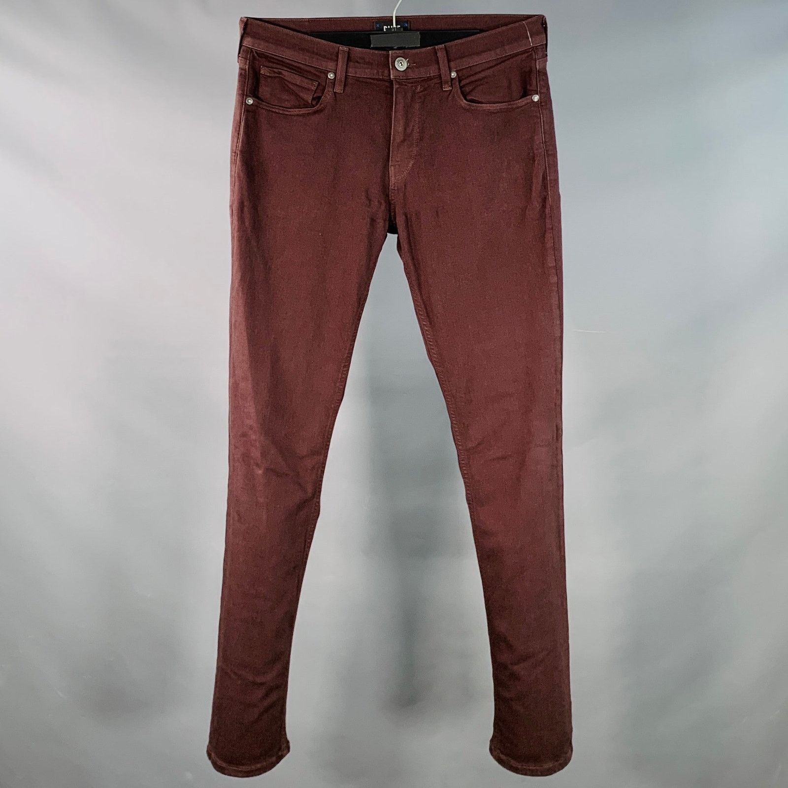 Paige PAIGE Federal Brown Rayon Cotton Slim Straight Zip Fly Pants Size US 32 / EU 48 - 1 Thumbnail