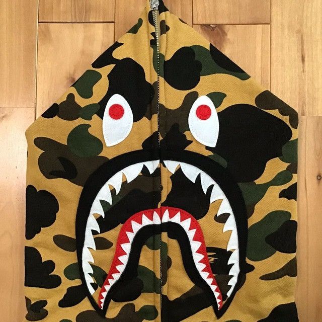 Bape 2024 BAPE 1st camo yellow shark full zip hoodie APE Size US XXL / EU 58 / 5 - 3 Thumbnail