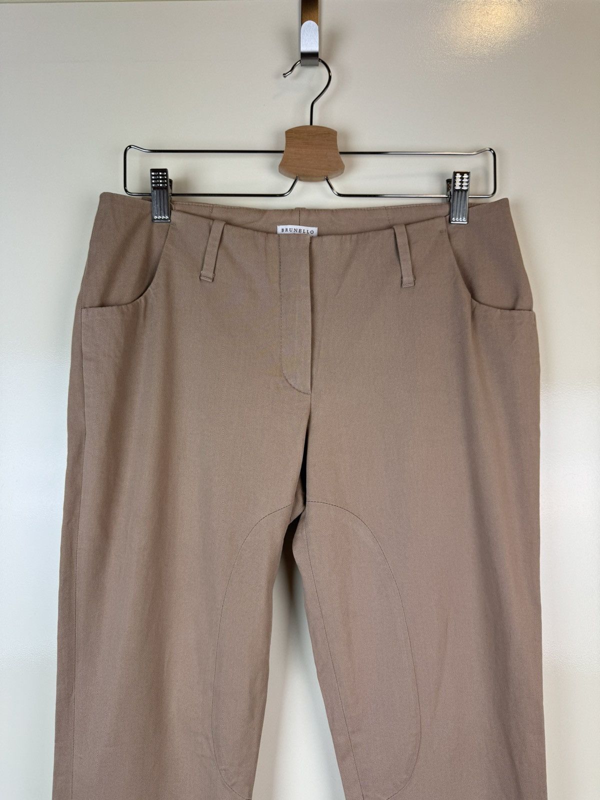 Brunello Cucinelli Brunello Cucinelli equestrian cotton beige trousers pants M Size 28" / US 6 / IT 42 - 2 Thumbnail
