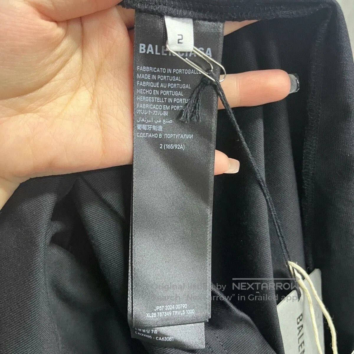 Balenciaga Balenciaga Black Logo Rhinestone Short Sleeve T-shirt. Size US S / EU 44-46 / 1 - 5 Thumbnail