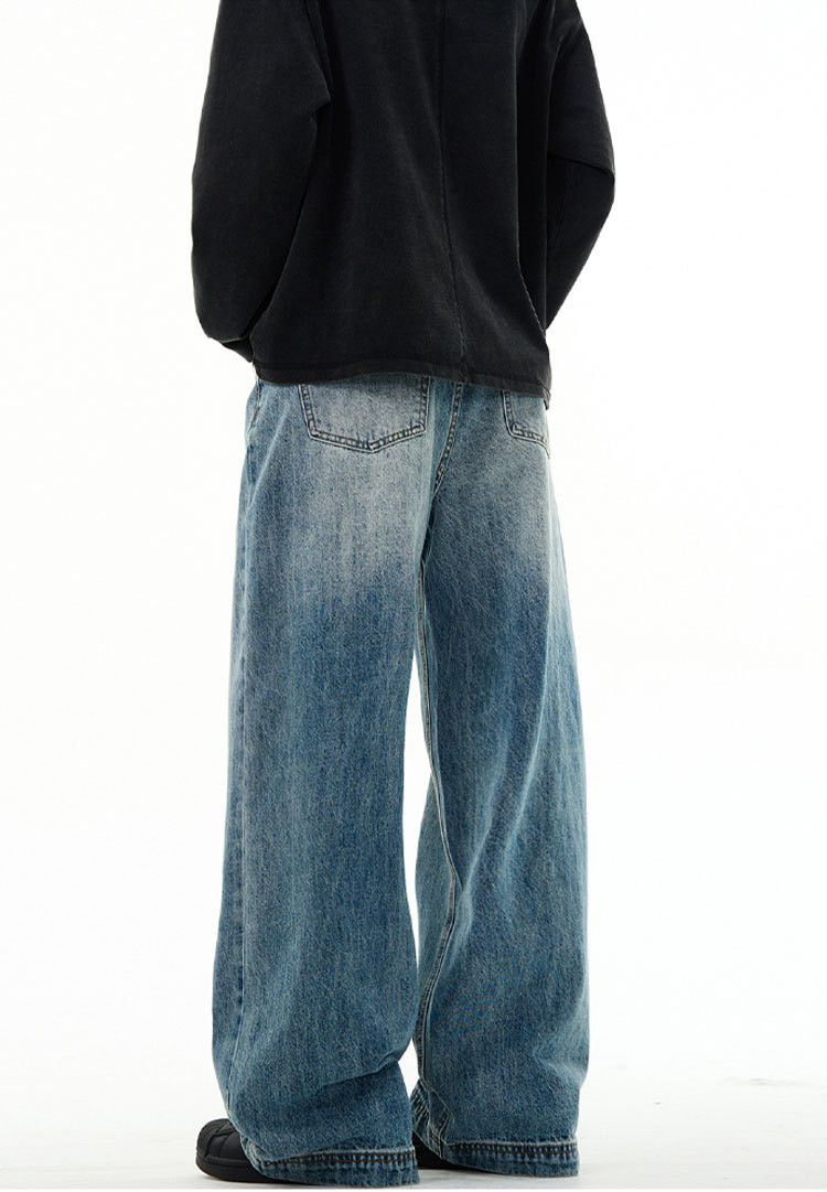 Japanese Brand × Jean Vintage washed cleanfit blue straight-leg versatile jeans Size US 32 / EU 48 - 6 Thumbnail