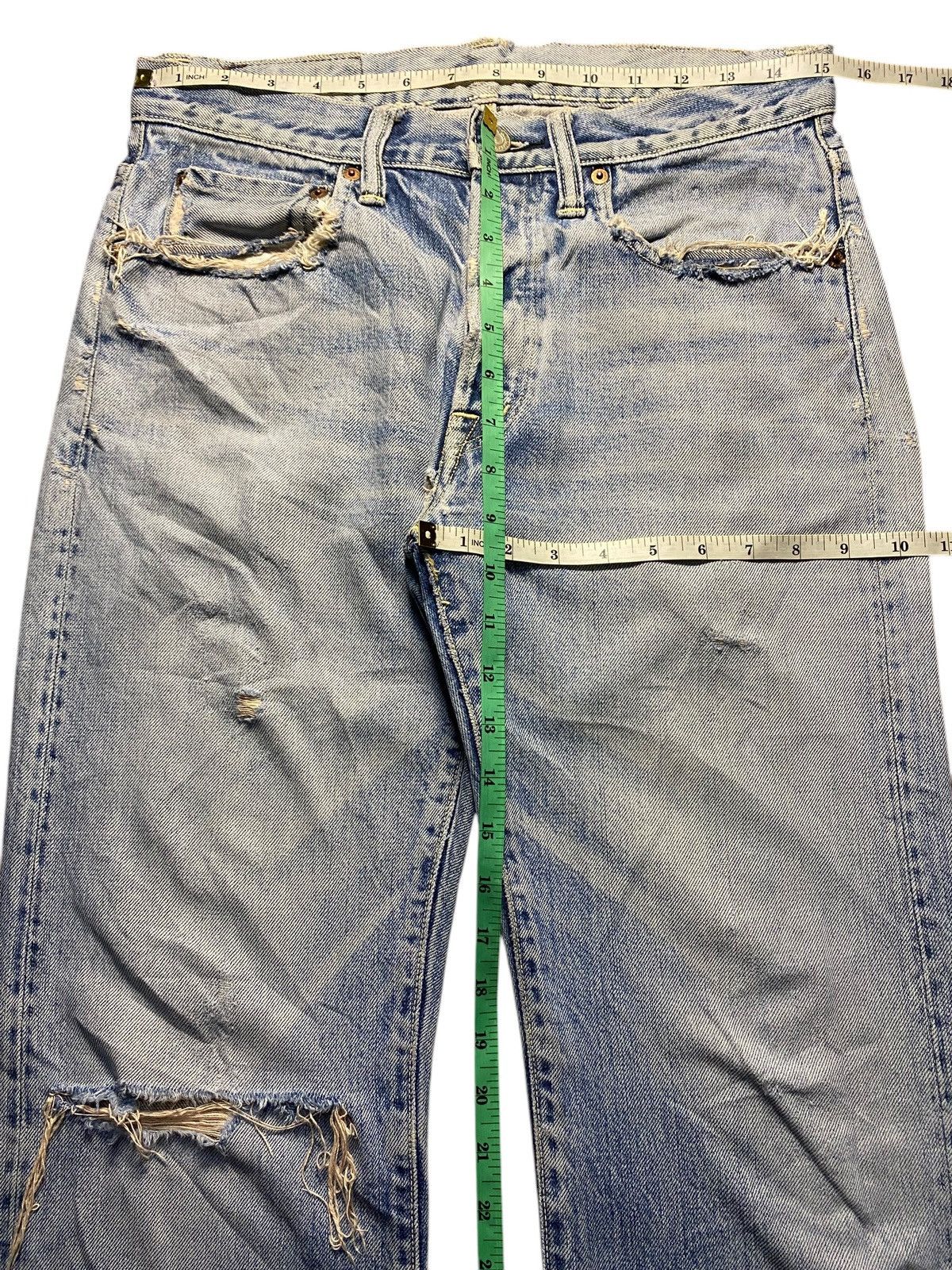 Visvim Vintage Blue Blue Japan HR Market Selvedge Distressed Jeans Size US 30 / EU 46 - 18 Thumbnail