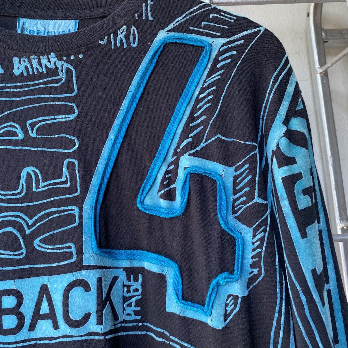 Desigual Derigual Black Long-Sleeve Tee with Blue Graphic Print Size US L / EU 52-54 / 3 - 6 Thumbnail