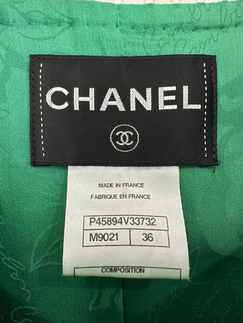Chanel Chanel Green Knit Women's Jacket Size S / US 4 / IT 40 - 4 Thumbnail