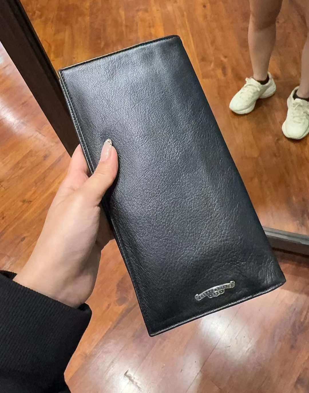 CHROME HEARTS Scroll Label TRVL DOX Wallet BLACK