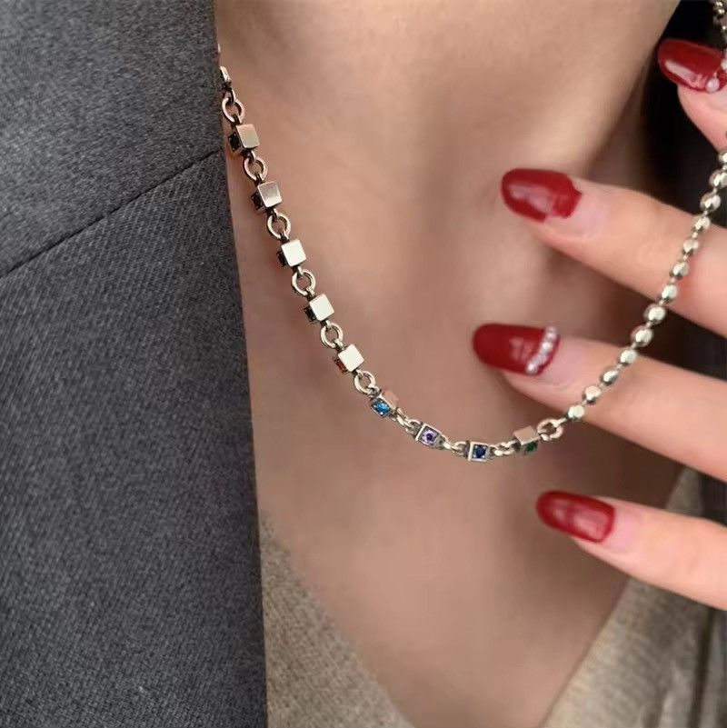 Other Elegant Multicolor Zircon Chain Necklace Size ONE SIZE - 2 Thumbnail