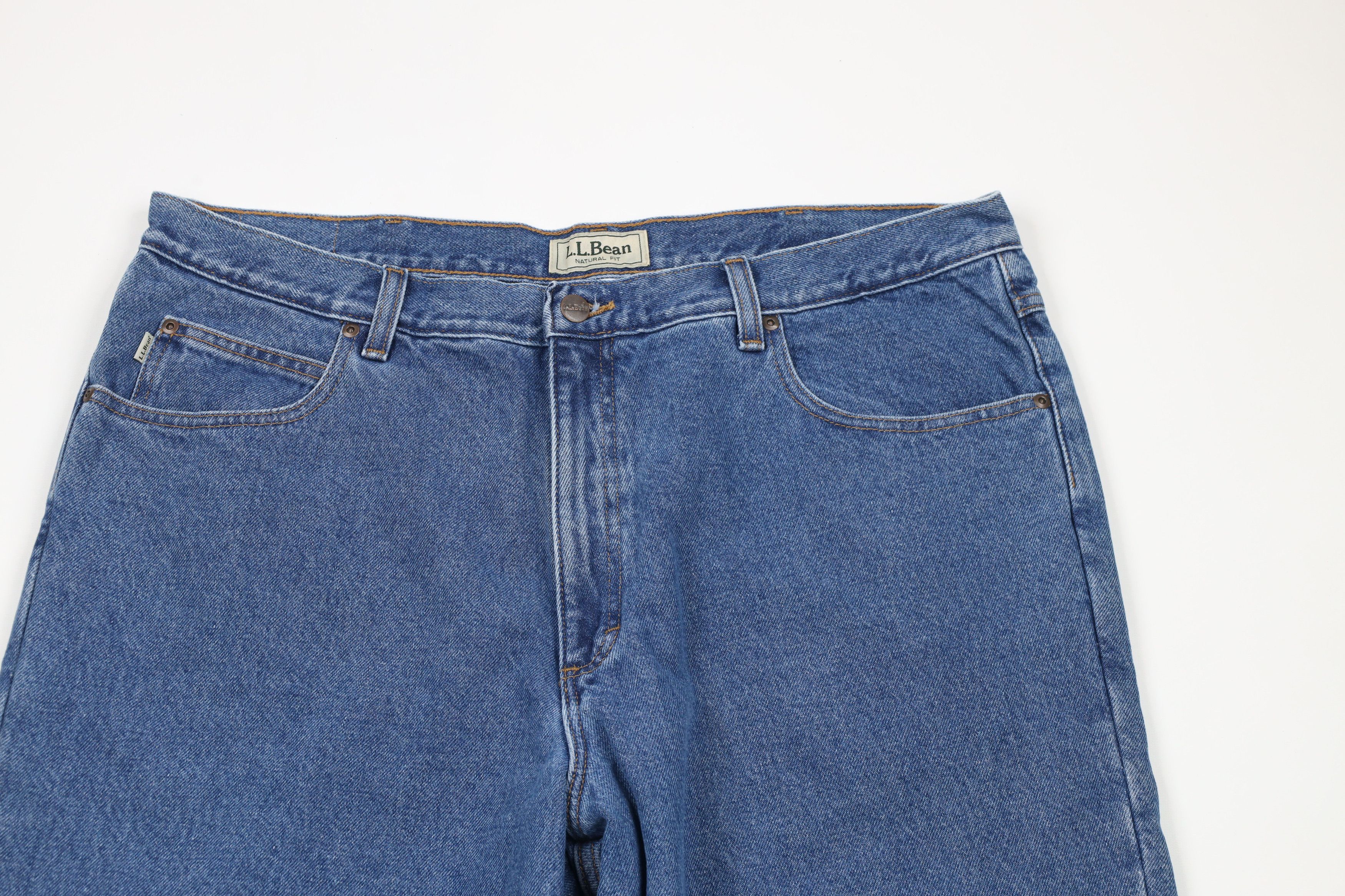 L.L. Bean × Vintage Vintage LL Bean Natural Fit Flannel Lined Denim Jeans Blue Size US 40 / EU 56 - 3 Thumbnail
