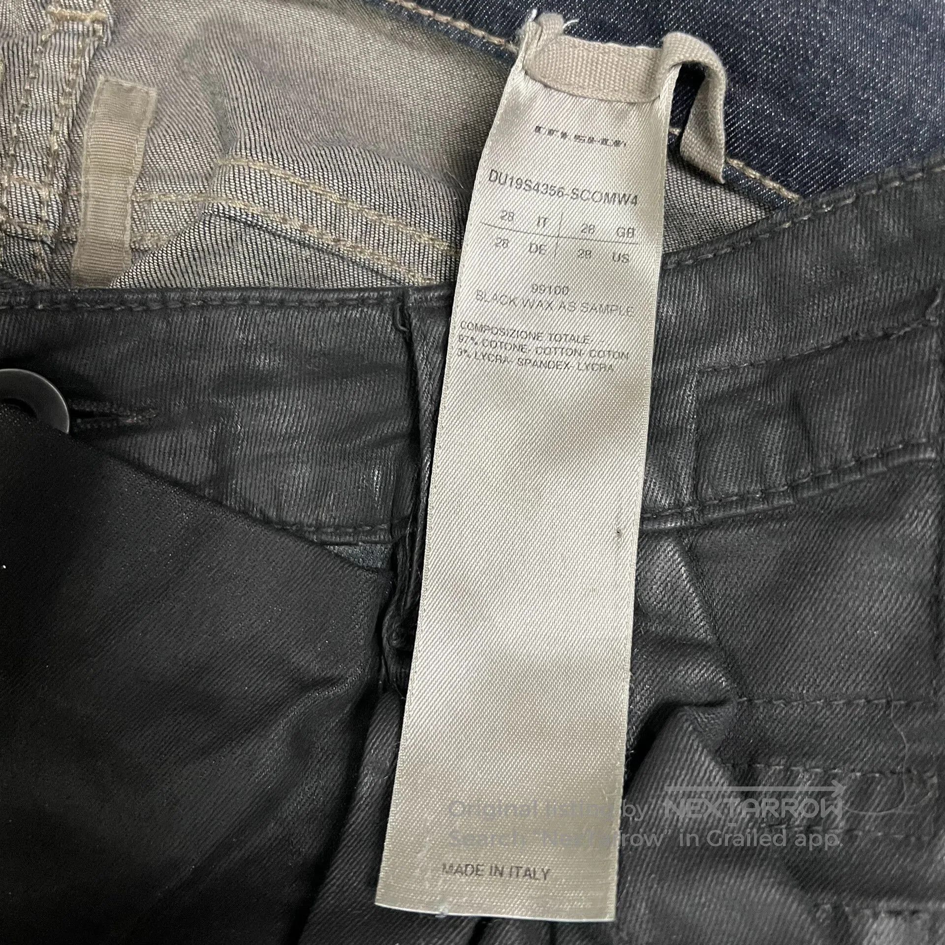 Rick Owens rare rick owens waxed denim pants size 29. Size US 29 - 6 Thumbnail