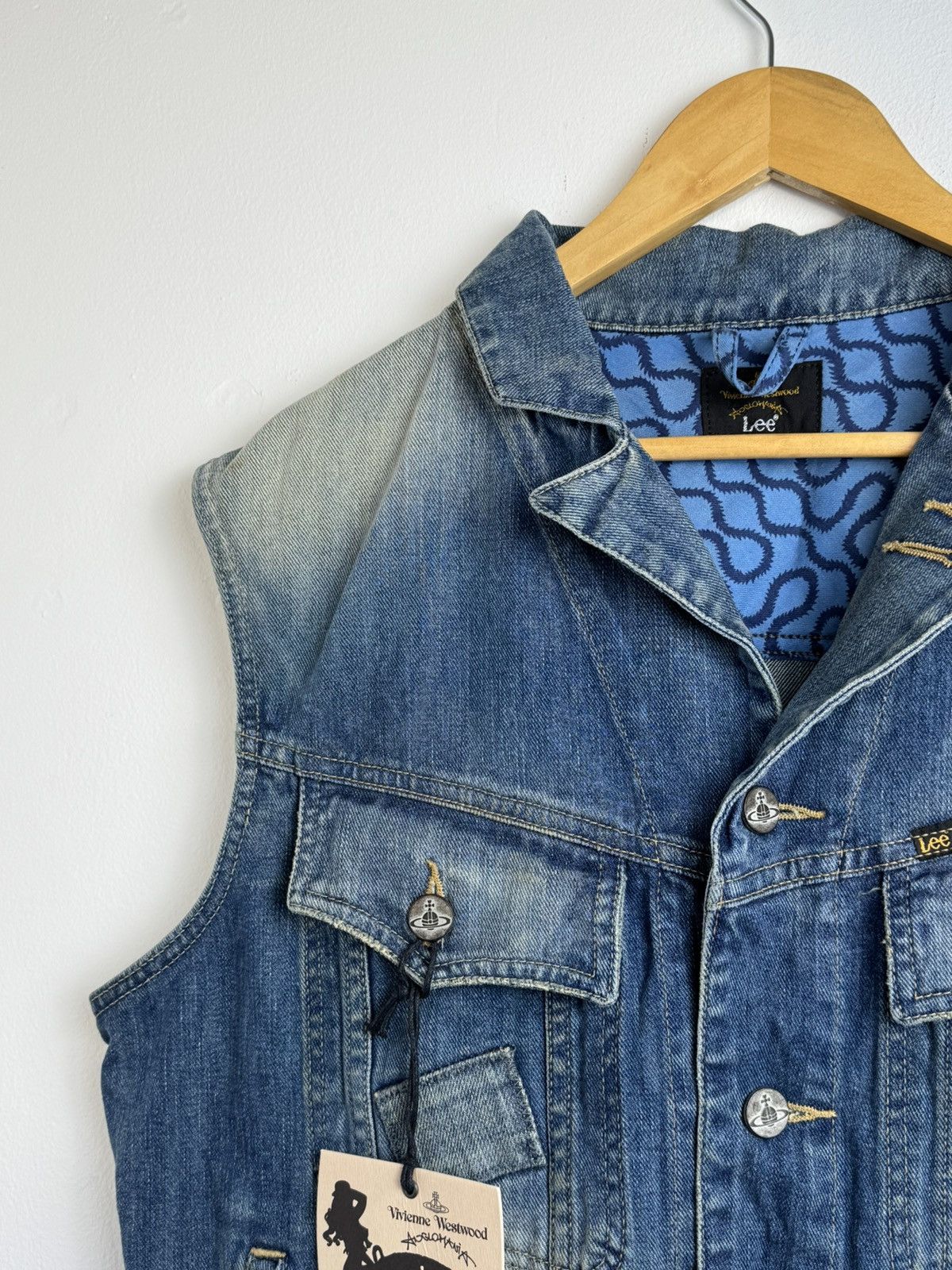 Lee × Vintage × Vivienne Westwood Vivienne Westwood X Lee Jeans Vest Luxury Brand Rare Item Size US XL / EU 56 / 4 - 3 Thumbnail