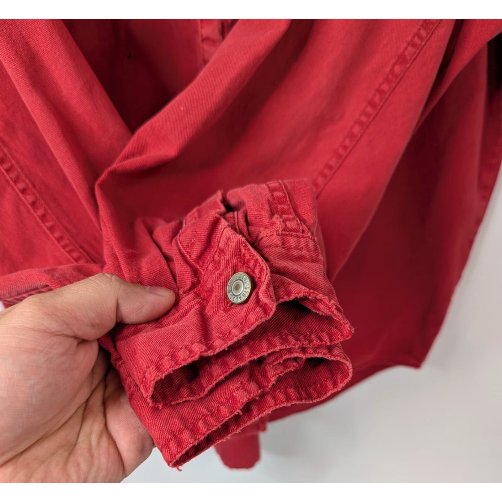 Levi's VINTAGE Levi’s Shirt Button-Up Denim Red 90s Long Sleeve Size L Mens Size US L / EU 52-54 / 3 - 6 Thumbnail