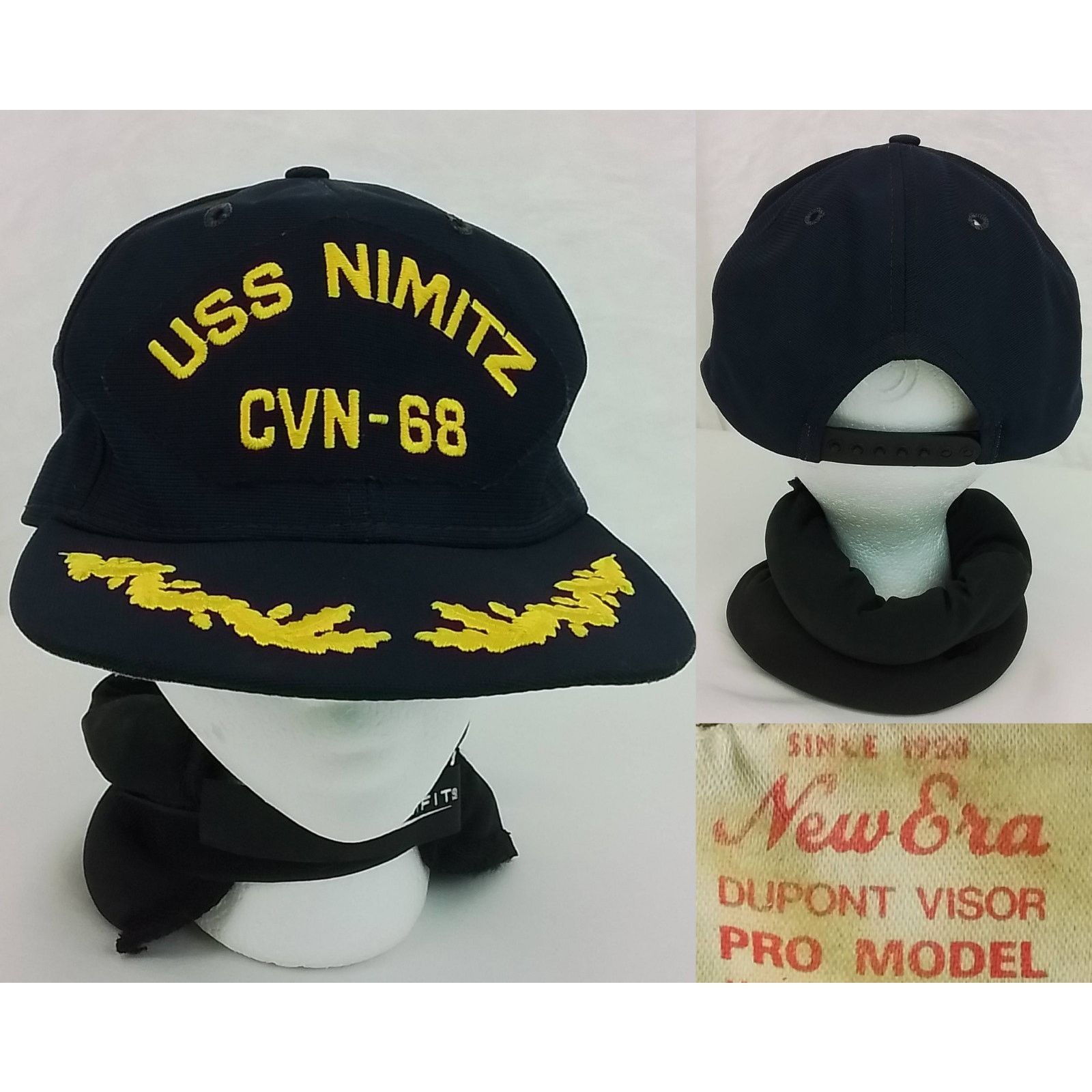 New Era USS Nimitz CVN-68 Snap-Back Hat Navy Gold Leaves Embroidery Size ONE SIZE - 1 Thumbnail
