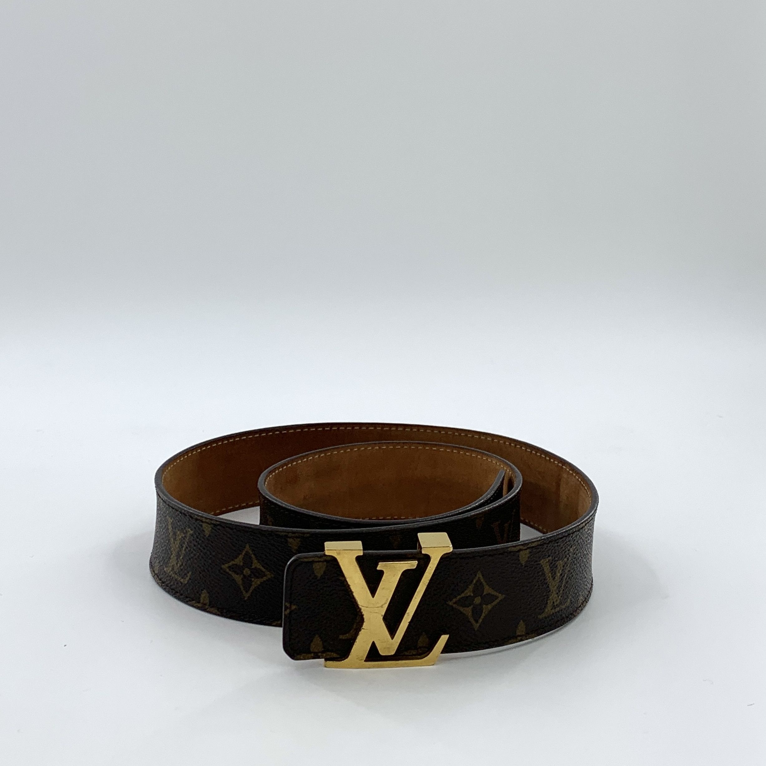 Louis Vuitton Louis Vuitton Initiales Belt Dark Brown 107cm Size ONE SIZE - 2 Thumbnail