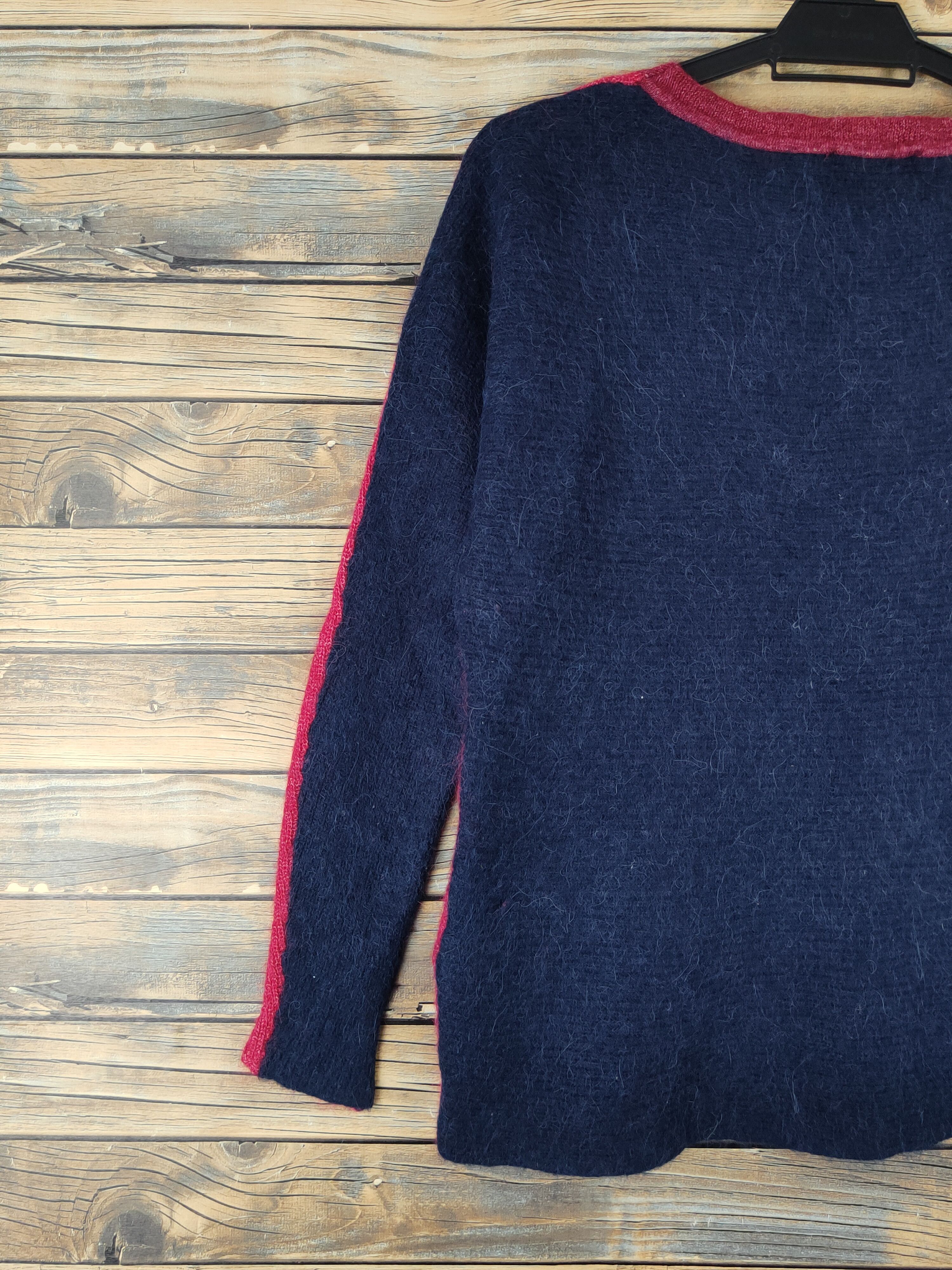 Homespun Knitwear × Tommy Hilfiger × Vintage Tommy Hilfiger Red Navy Knitwear Sweatshirts #W1450 Size US S / EU 44-46 / 1 - 9 Thumbnail