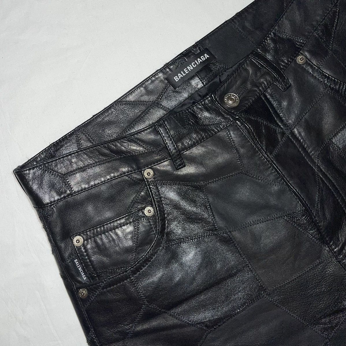 Balenciaga Balenciaga fall18 patchwork leather pants Size US 30 / EU 46 - 2 Thumbnail