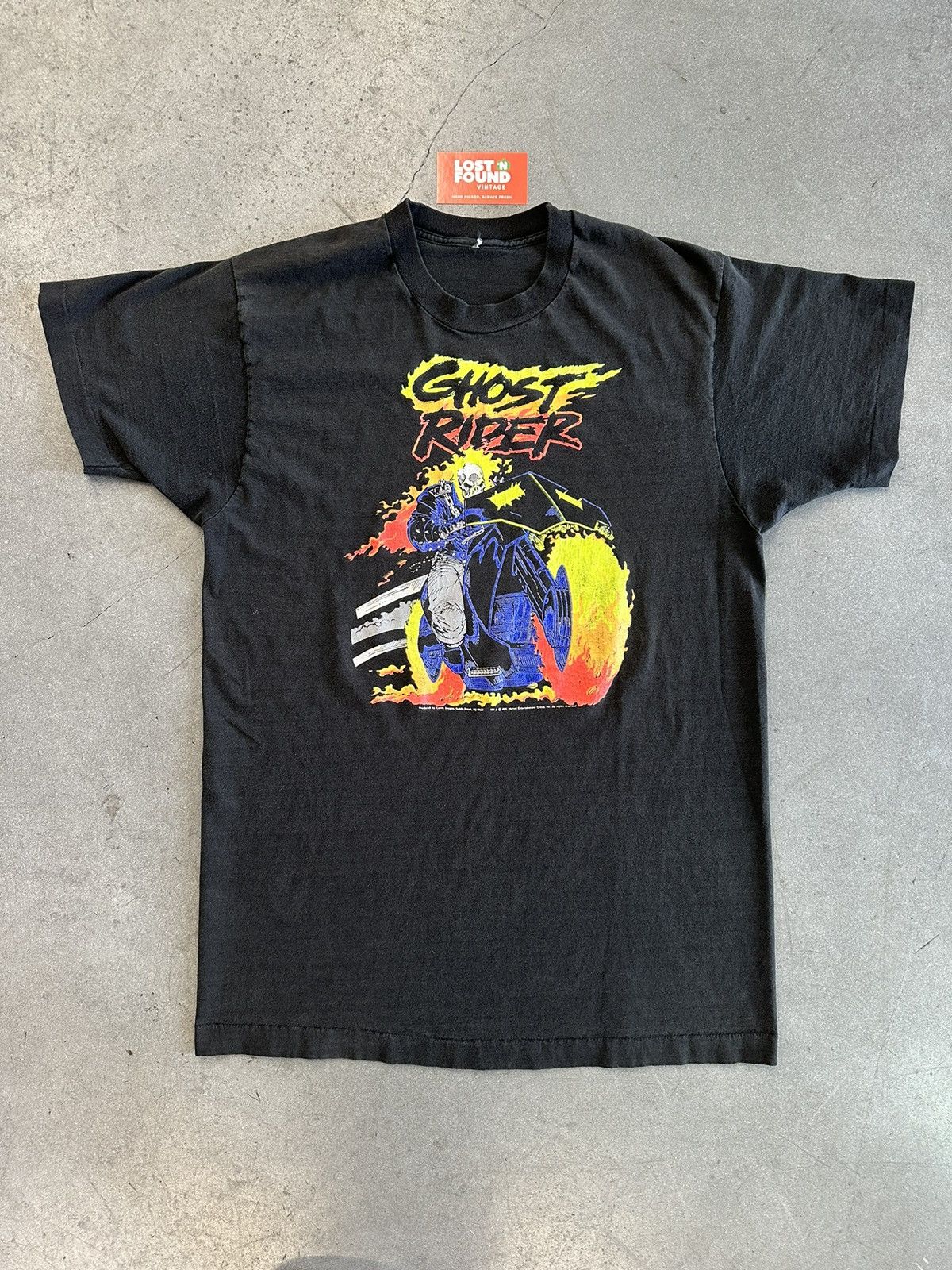 Marvel Comics 1991 Vintage Marvel Comics Ghost Rider Tee Size US XL / EU 56 / 4 - 1 Thumbnail