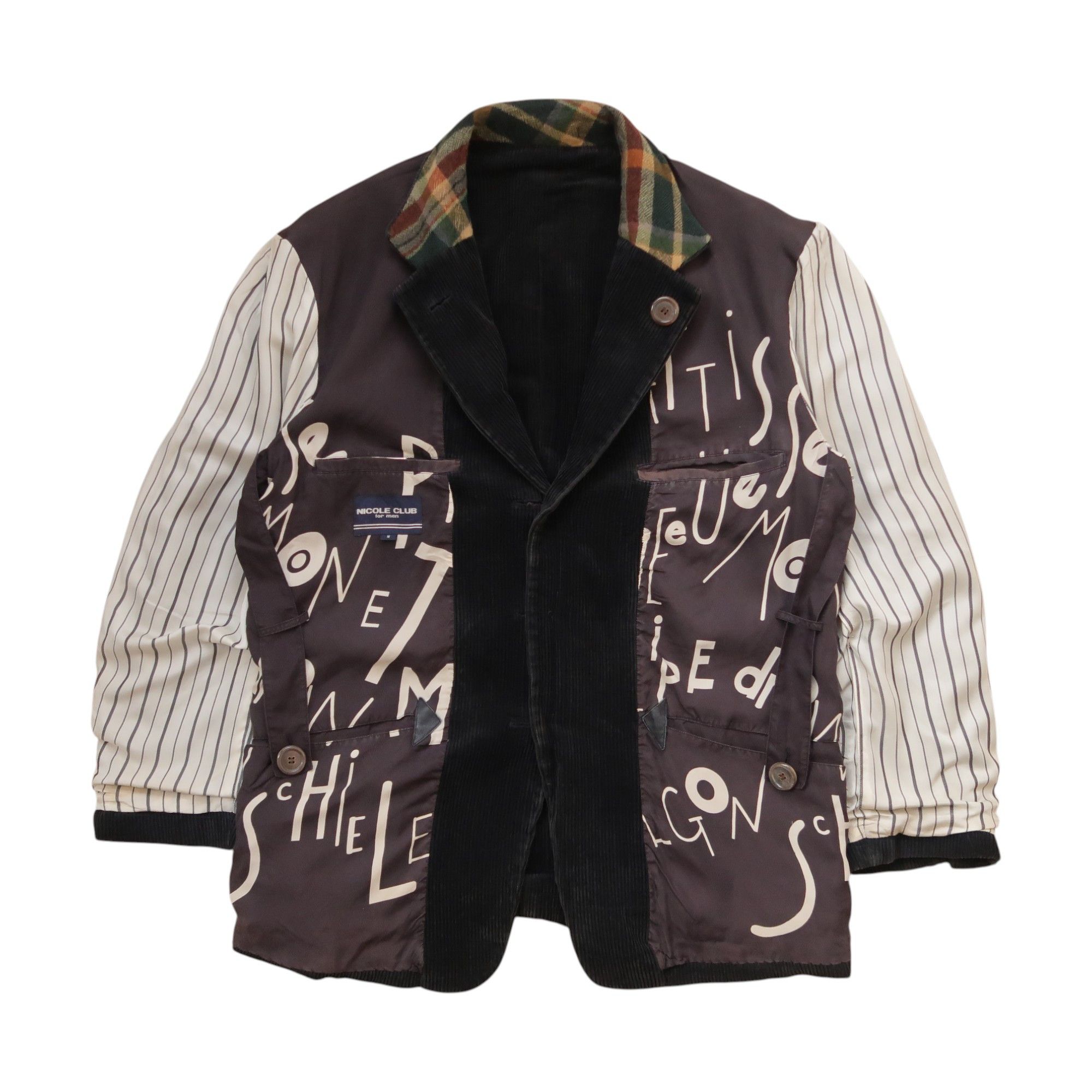 Japanese Brand VTG Nicole Monsieur Poem Graffiti Pattern Blazer Jacket Size US L / EU 52-54 / 3 - 1 Thumbnail
