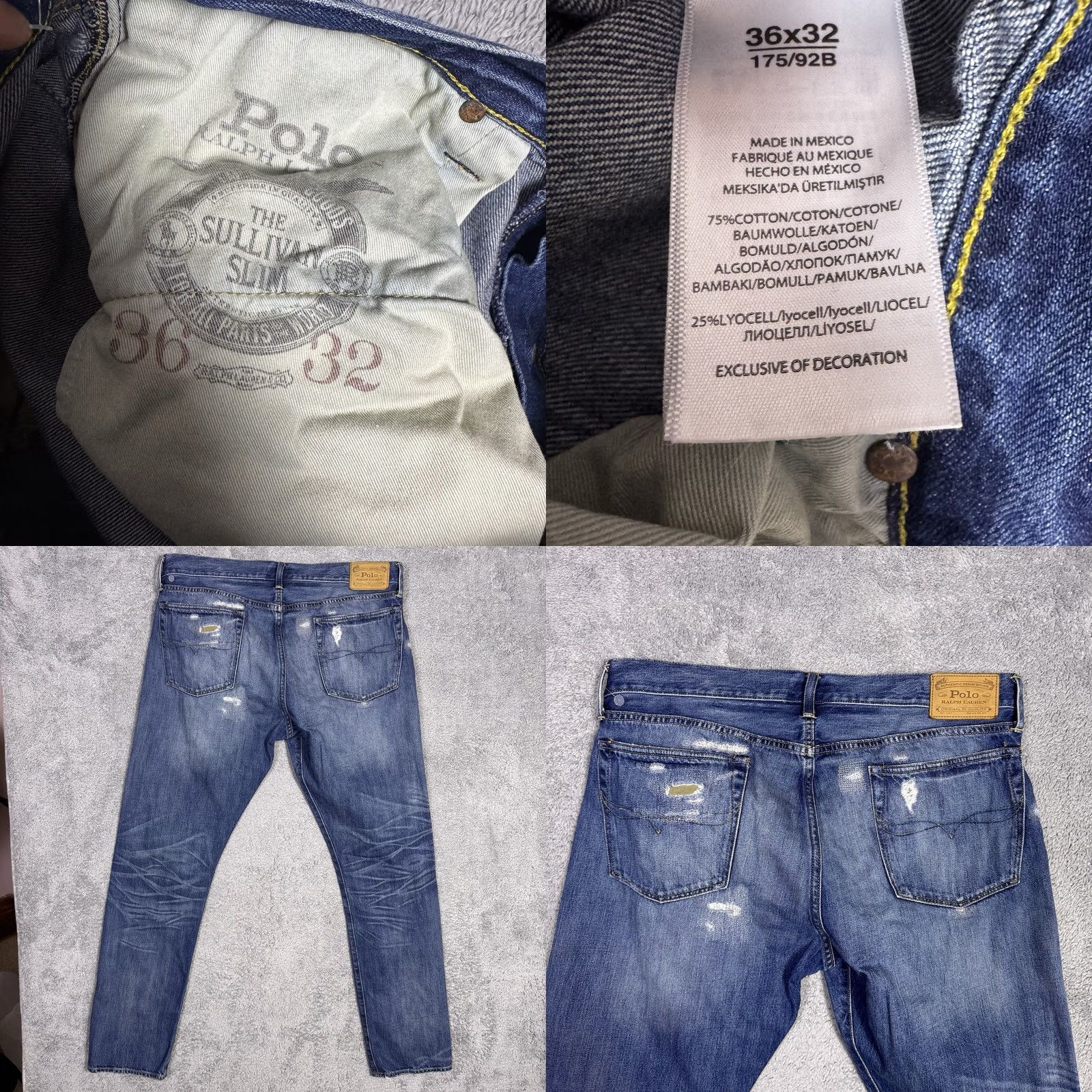 Polo Ralph Lauren Polo Ralph Lauren Jeans Mens 36x32 Sullivan Patchwork Camo Distressed Button Fly Jeans Size US M / EU 48-50 / 2 - 8 Thumbnail