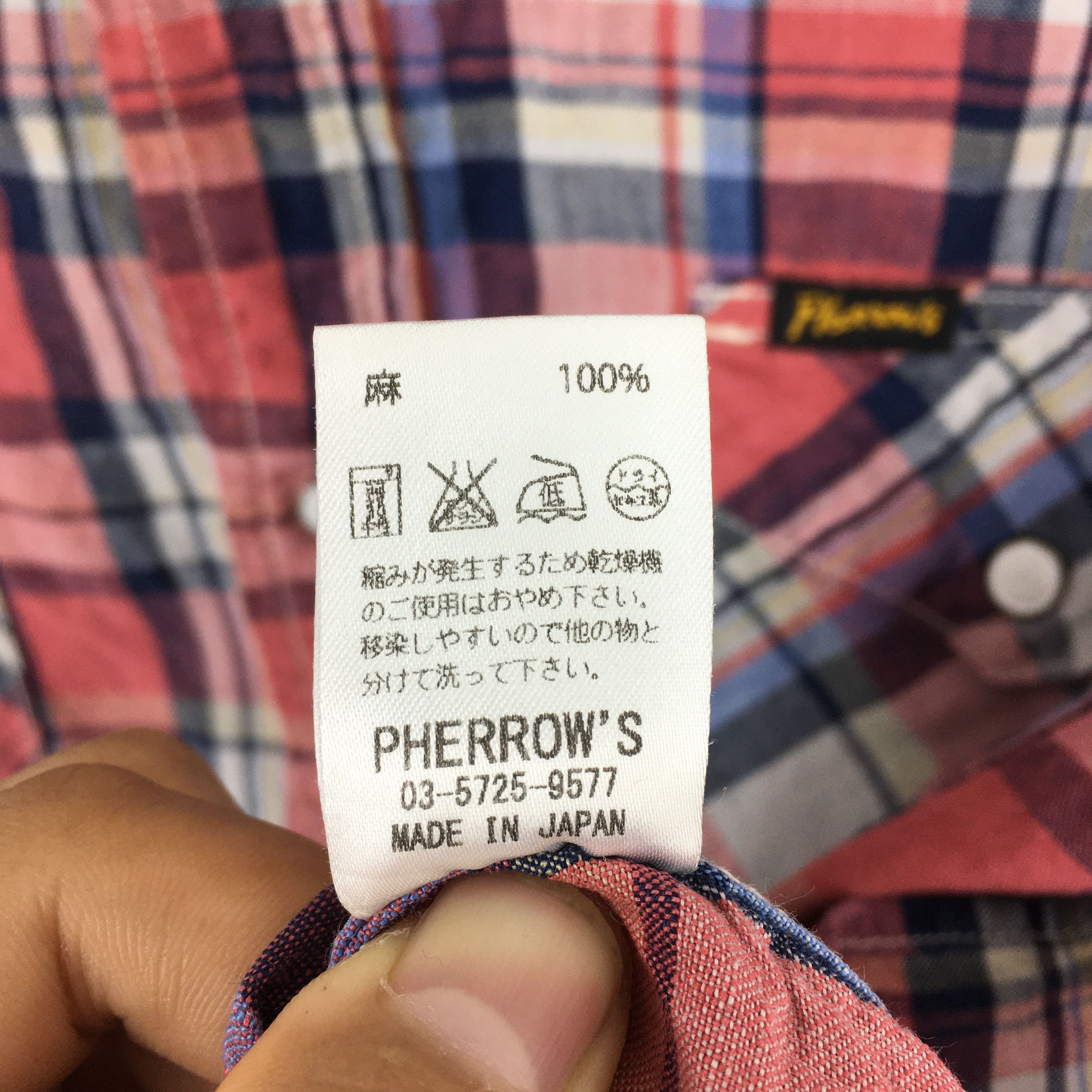 Flannel Vintage Pherrows Japan Plaid Flannel Large Size US L / EU 52-54 / 3 - 6 Thumbnail