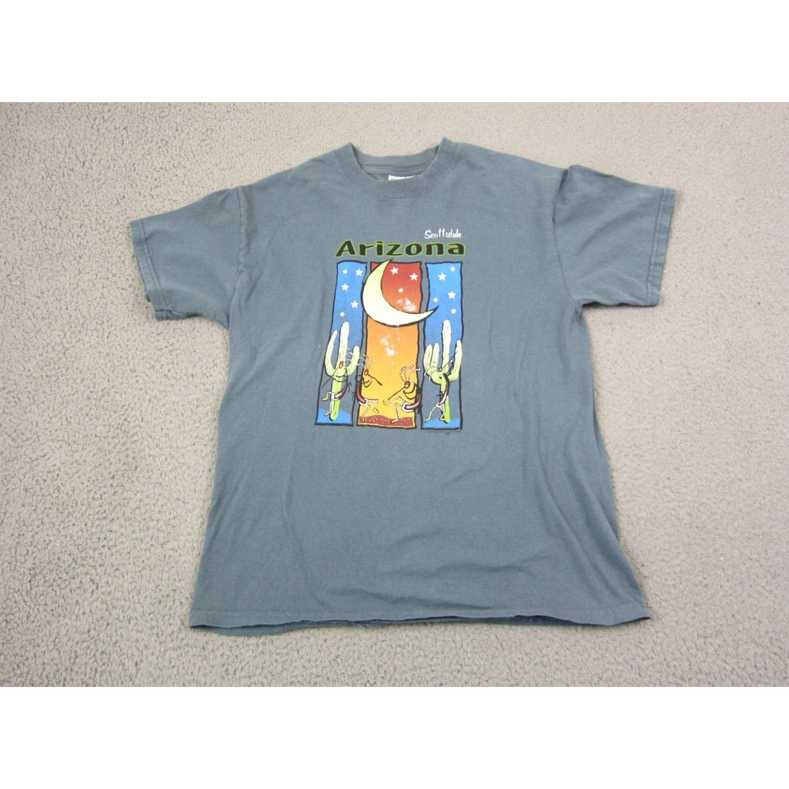 Vintage M & O Vintage Scottsdale Arizona Shirt Adult Medium Blue Moon Cactus Desert Mens Y2K Shirt Size US M / EU 48-50 / 2 - 2 Thumbnail