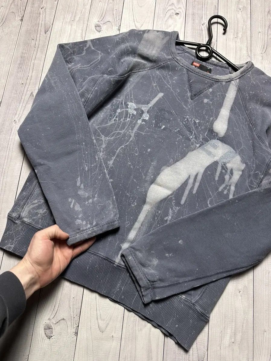 Diesel Vintage Diesel sweatshirt distressed painting rare logo Size US S / EU 44-46 / 1 - 2 Thumbnail