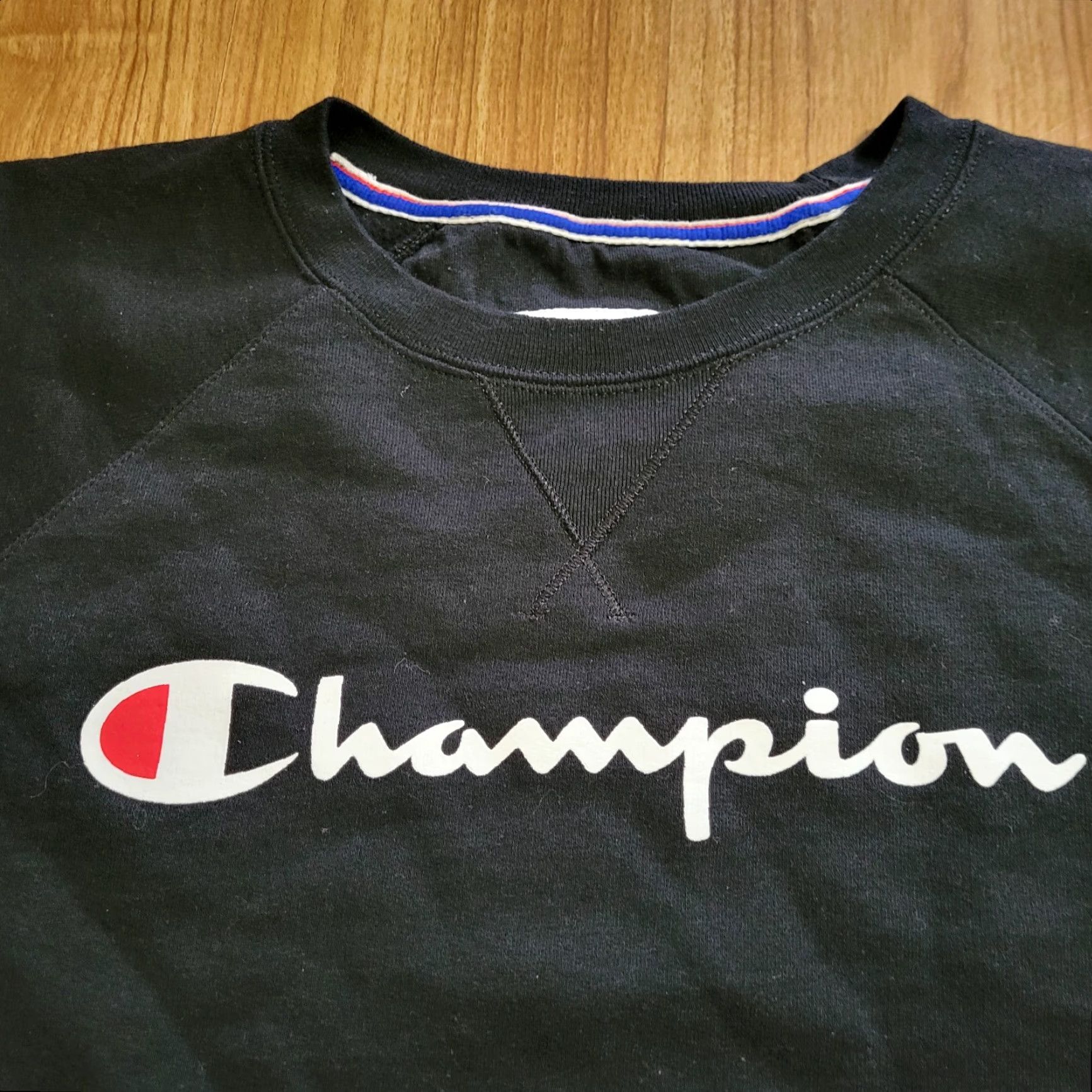 Champion Champion Sweatshirt Womens Large Black Logo Long Sleeve Casual Basic Size L / US 10 / IT 46 - 4 Thumbnail