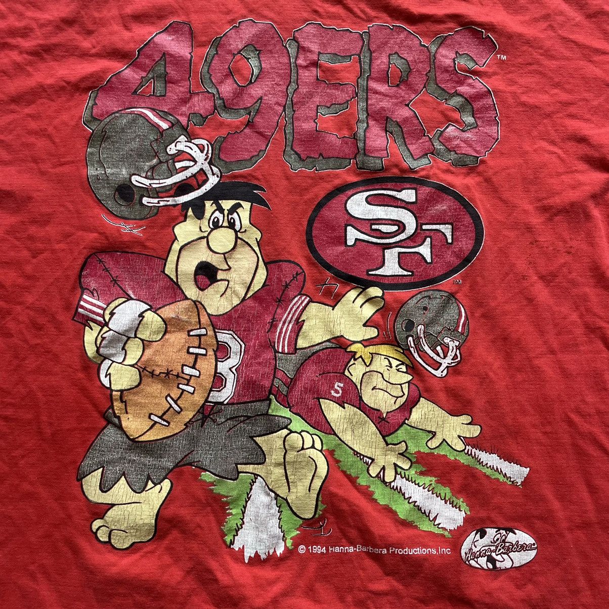 Cartoon Network VINTAGE THE FLINTS-TONES NFL MOVIE BIG PRINT MOVIE 90S Size US XL / EU 56 / 4 - 6 Thumbnail