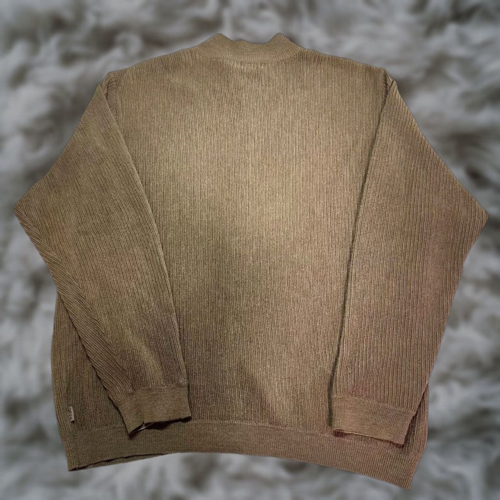 Izod IZOD Sweater Full Zip Mens XL Brown Wool Blend Mock Neck Australia Knit Pullover Casual Winter Fall Spring Size US XL / EU 56 / 4 - 1 Thumbnail