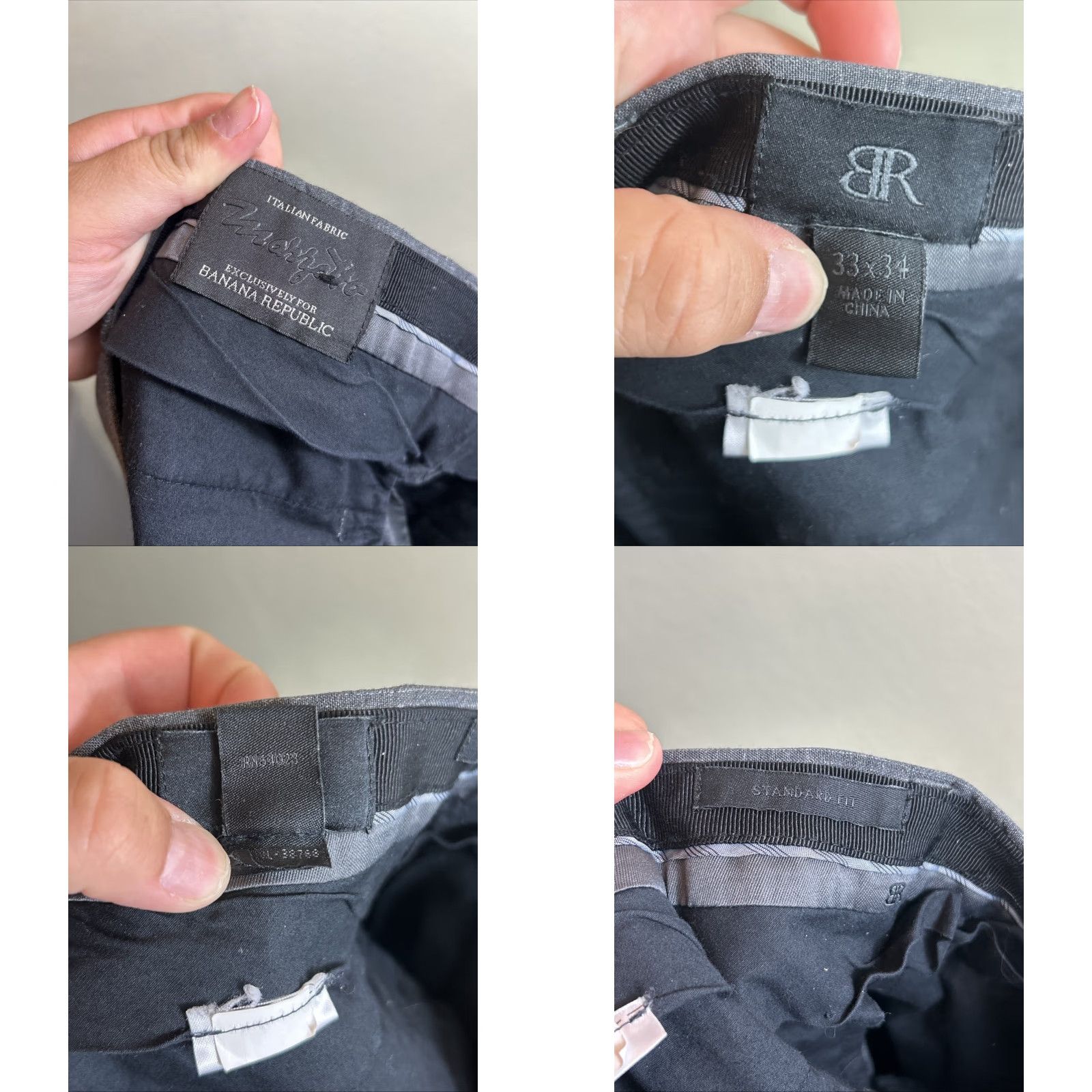 Banana Republic VINTAGE? Not specified. Banana Republic Dress Pants Men 33 33 Wool Charcoal Gray Italian Marzotto Size US 33 - 10 Thumbnail