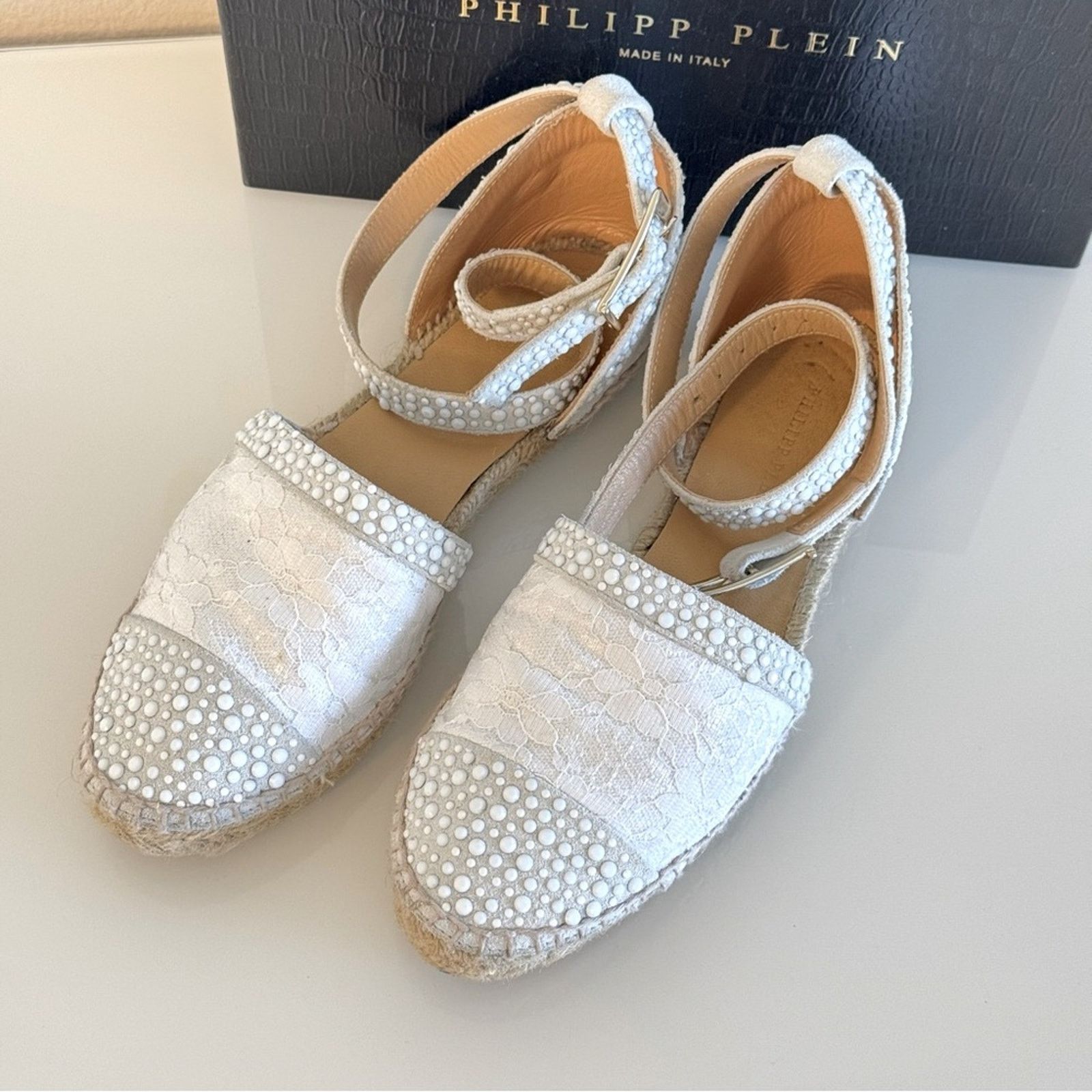 Philipp Plein PHILIPP PLEIN Espadrille Shoes For Women, Size 39, Authentic Size US 8.5 / IT 38.5 - 1 Thumbnail