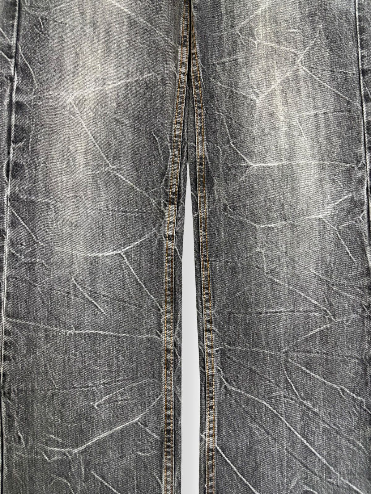 Hysteric Glamour Vintage Nylaus Double Waist Studded Cracked Wash Punk Jeans Size US 33 - 5 Thumbnail
