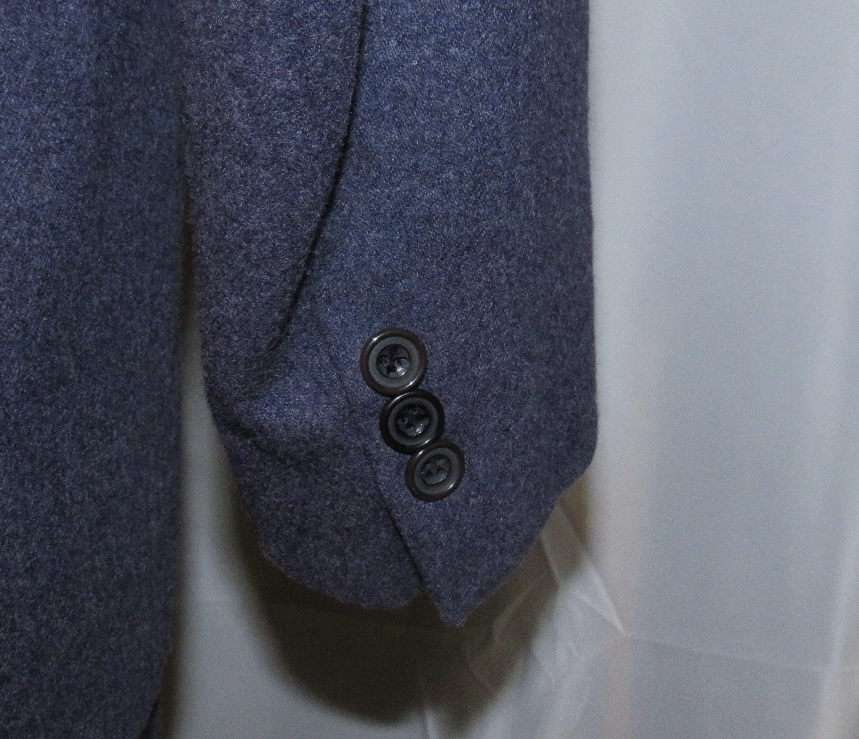 Cifonelli × Francesco Smalto Vintage Blue Flannel Double Breasted Suit 42R Size 42R - 10 Thumbnail