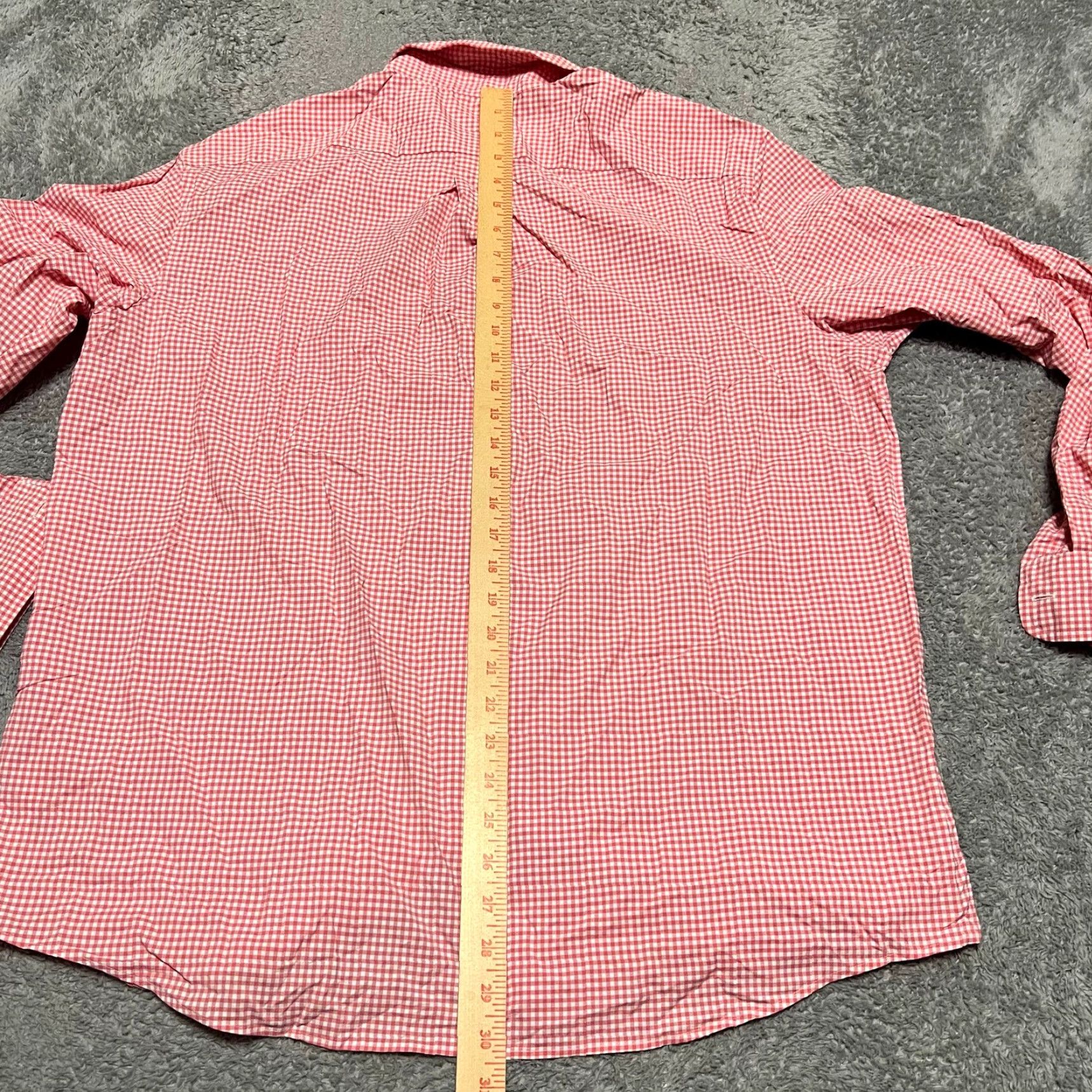 Vineyard Vines Vineyard Vines Shirt Men XL Red Pink Check Plaid Long Sleeve Performance Stretch Size US XL / EU 56 / 4 - 5 Thumbnail