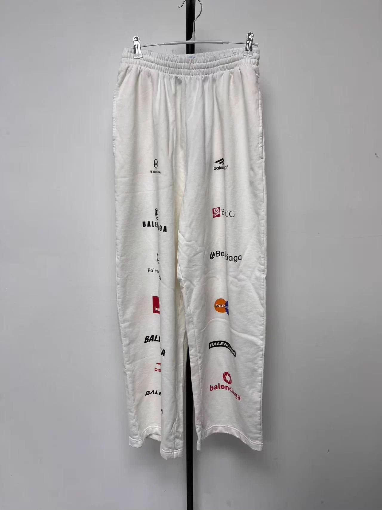 Balenciaga Balenciaga monogram print straight-leg casual trousers, Size 25" / US 0 / IT 36 - 1 Thumbnail