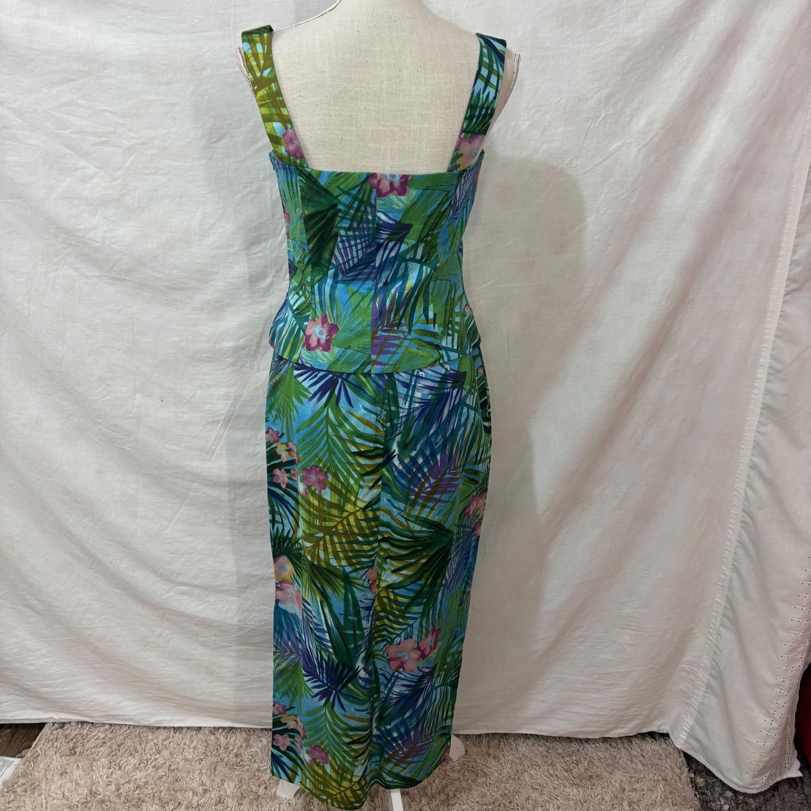 Other Vtg 90s Maggie London Hawaiian style 2 piece skirt set Size M / US 6-8 / IT 42-44 - 3 Thumbnail