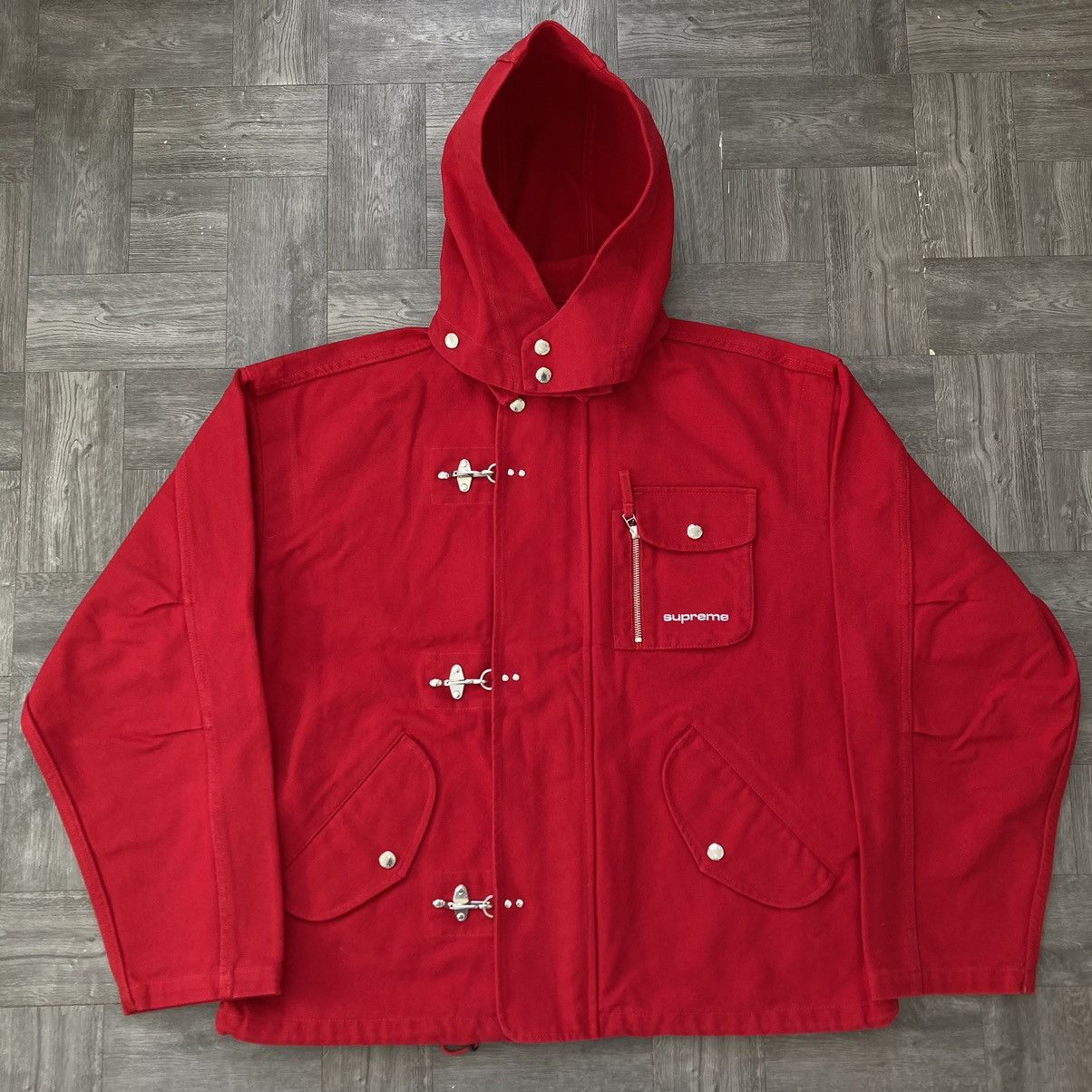 Supreme Supreme Canvas Clip Jacket (Red) | Grailed