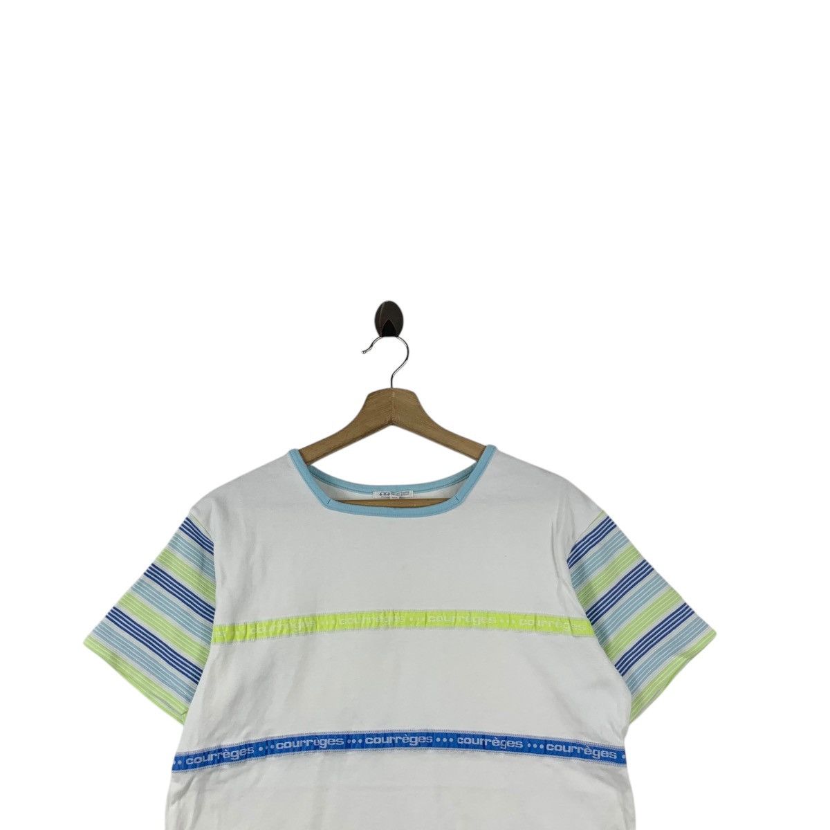 Courreges Vintage COURREGES PARIS Sport Futur Monogram Tee Shirt Size S / US 4 / IT 40 - 2 Thumbnail