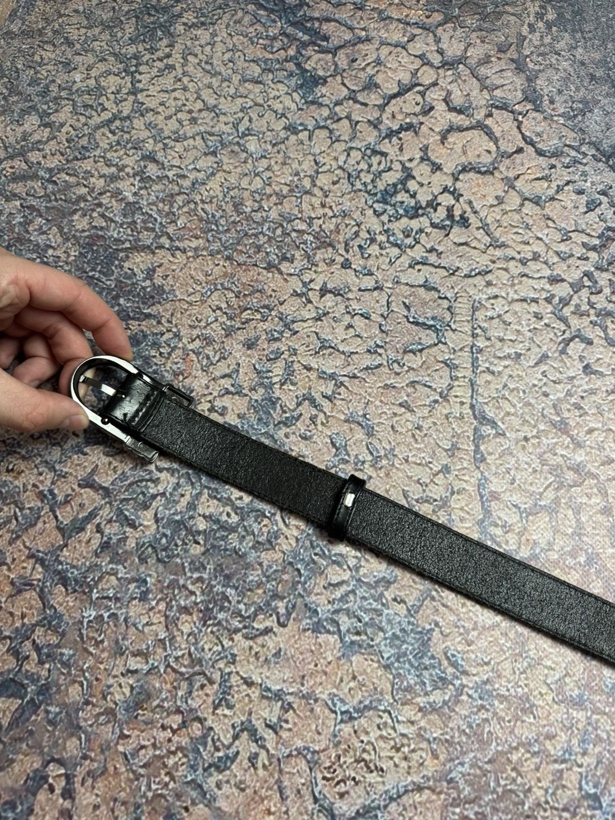 Armani Vintage leather belt Armani Jeans metal logo Size ONE SIZE - 7 Thumbnail