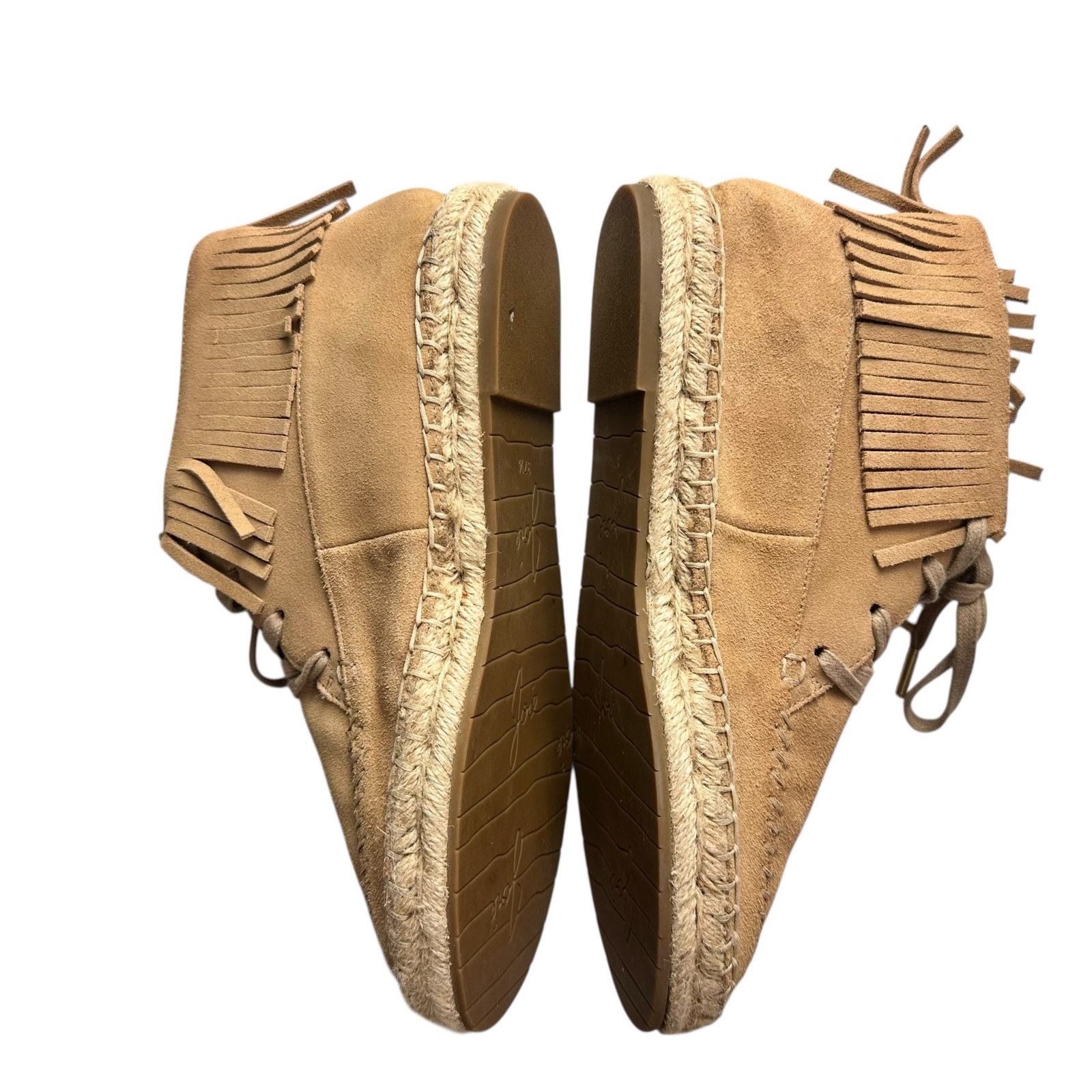 Joie Joie Genevieve Fringe Suede Espadrille Moccasin Boots 37.5 Size US 7 / IT 37 - 10 Thumbnail