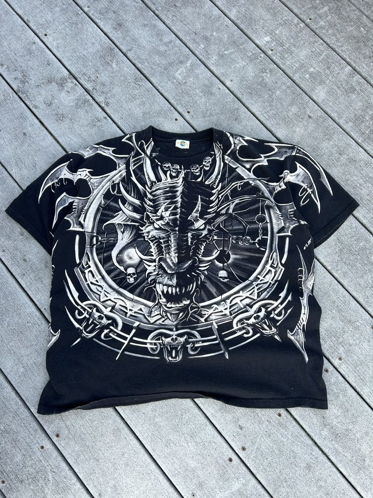 Affliction × JNCO × Vintage Y2K Affliction style Dragon AOP shirt Size US M / EU 48-50 / 2 - 1 Thumbnail