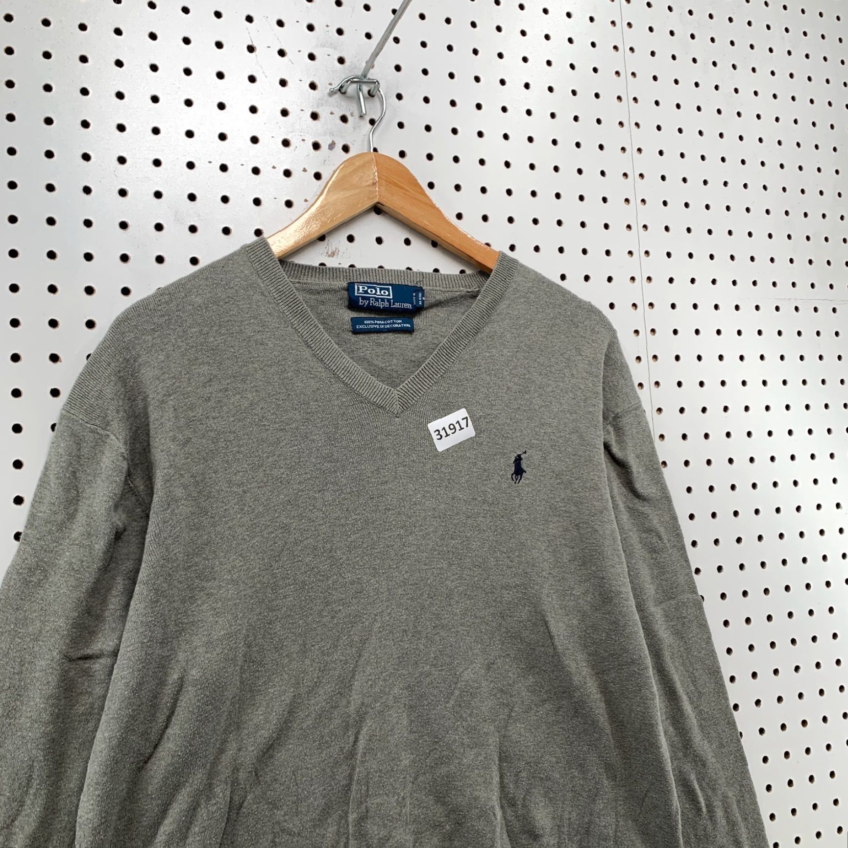 Polo Ralph Lauren Polo Ralph Lauren V Neck Sweater Mens Medium Gray Pullover Casual Shirt Size US M / EU 48-50 / 2 - 5 Thumbnail