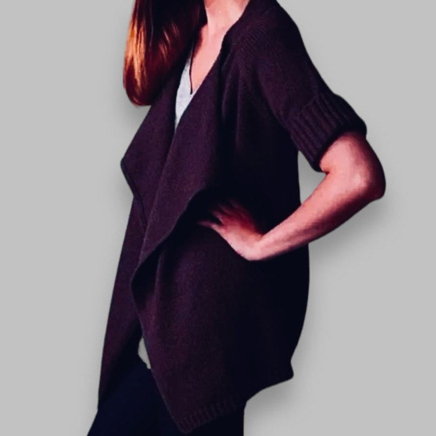 Vince Vince Wool Cardigan Purple Sweater | Size S Size S / US 4 / IT 40 - 4 Thumbnail
