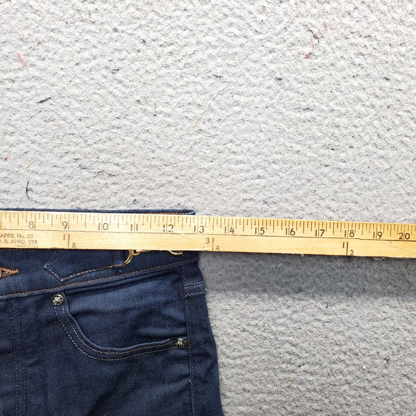 Express Express Womens Jeans 00R Blue Super High Rise Straight Cinch Buckles 5-Pocket Denim Jeans Size 24" / US 00 / IT 34 - 6 Thumbnail