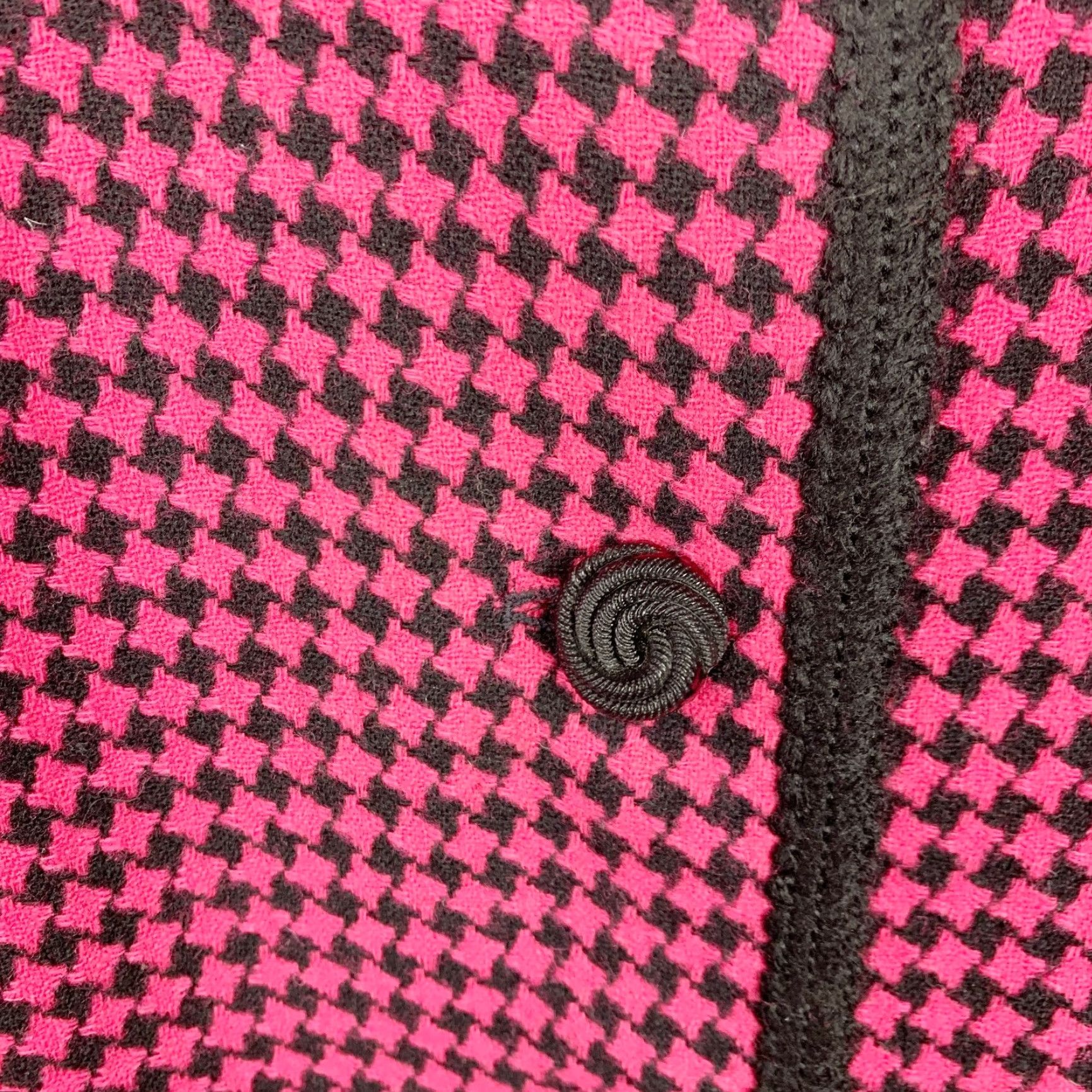 Pendleton VINTAGE Pendleton Blazer Jacket Houndstooth Wool Pink 12 Tall Womens Long Sleeve Shot Suit Style Size XL / US 12-14 / IT 48-50 - 3 Thumbnail