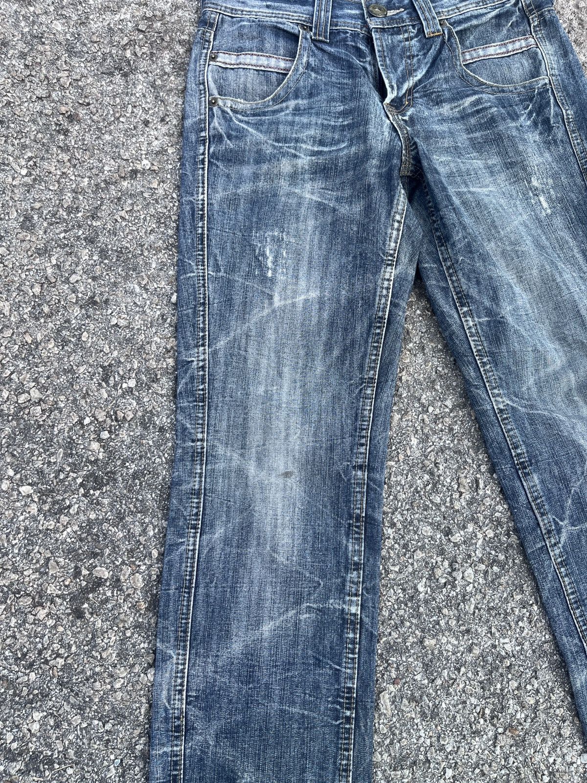 If Six Was Nine Superubis Valeta Blue Honeycomb Jean Size US 30 / EU 46 - 3 Thumbnail