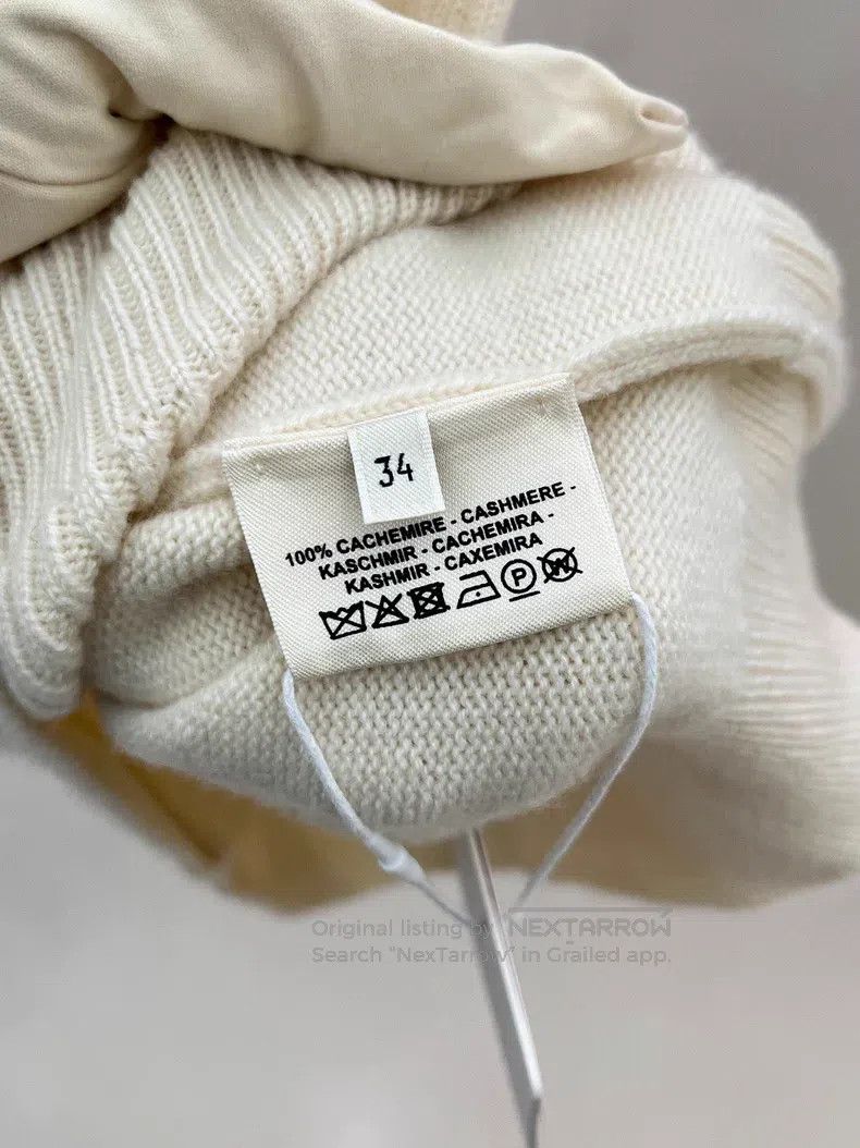 Hermes Hermes Beige Knitted Short-Sleeve Top Size XXS / US 00 / IT 34 - 4 Thumbnail