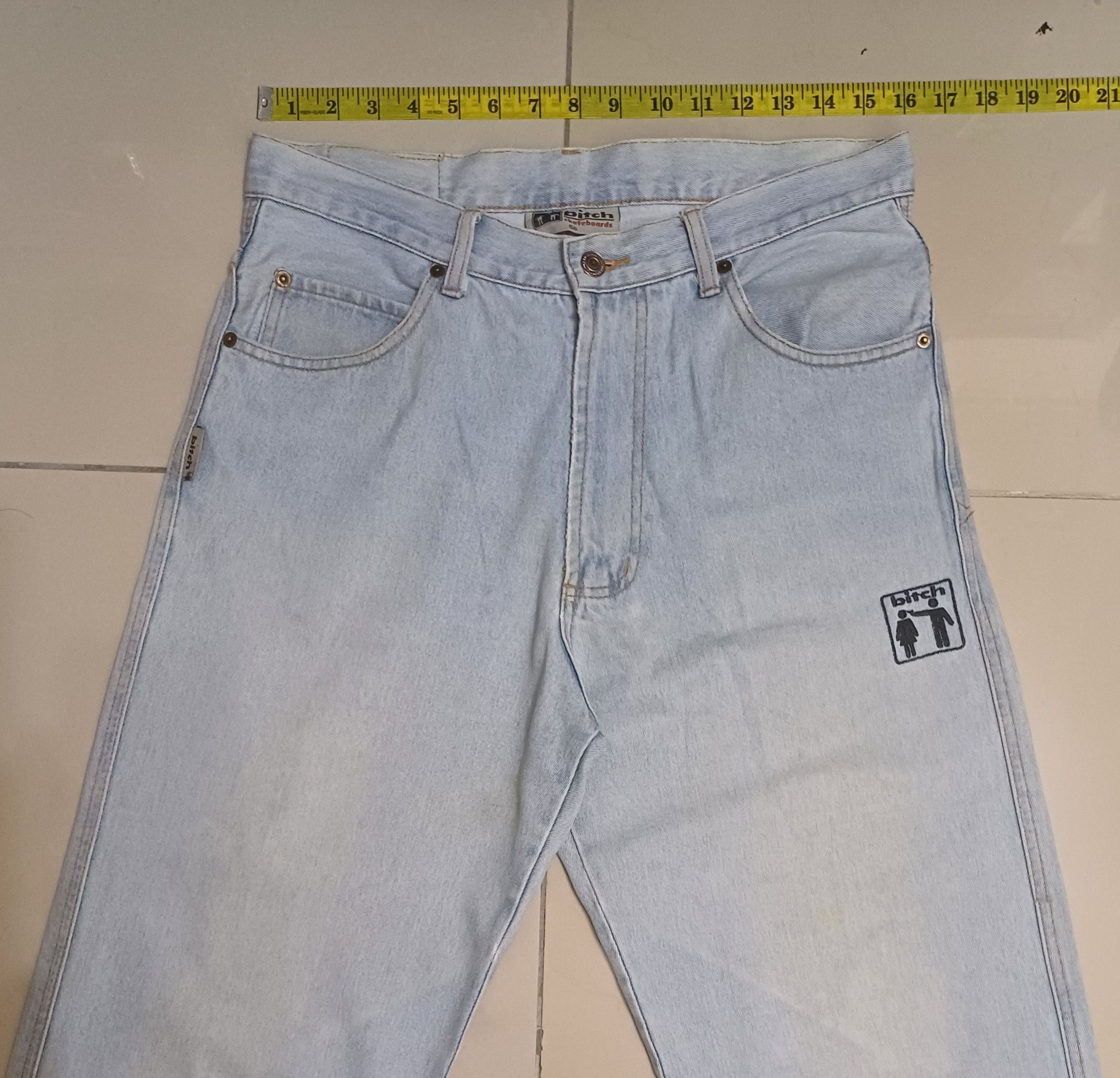 JNCO Vintage y2k/ 90s BITCH SKATEBOARDS baggy jeans Size US 30 / EU 46 - 24 Thumbnail