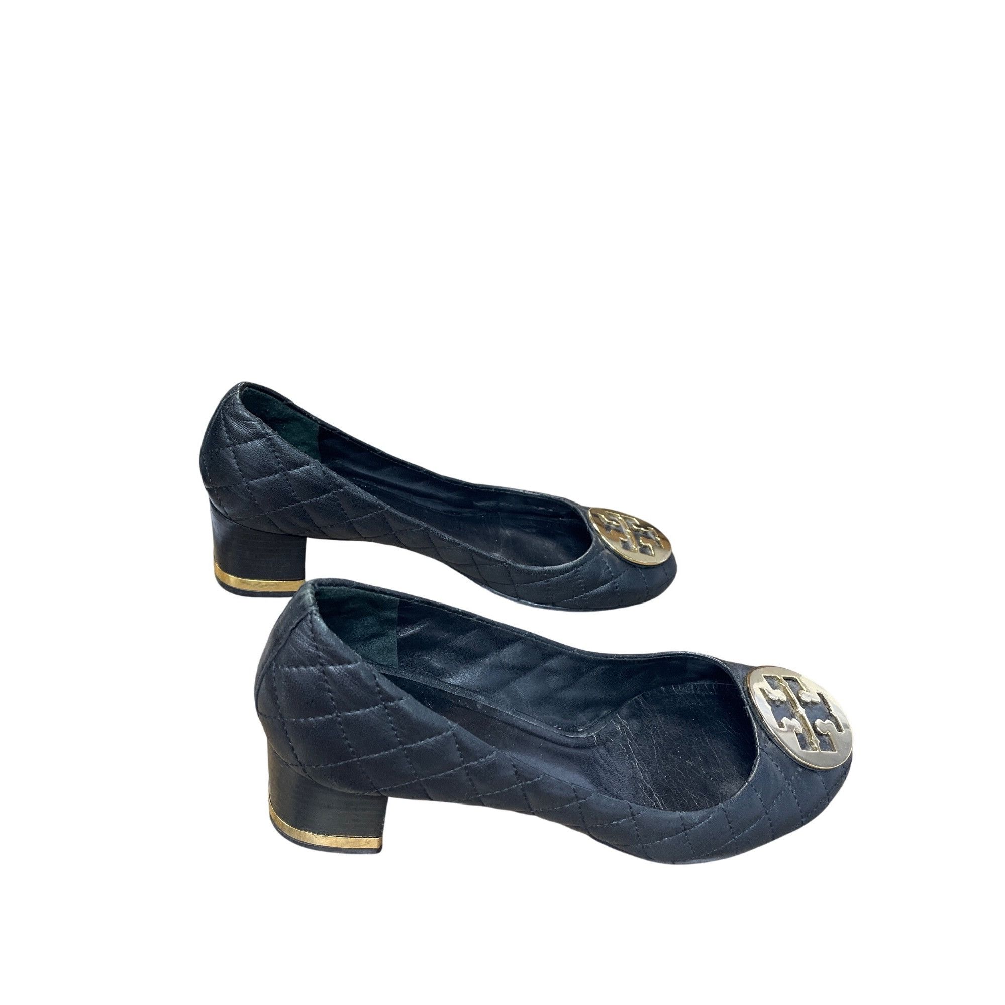 Tory Burch Tory Burch Womans Black Leather quilted 2.5" Slip on heels Size US 6 / IT 36 - 4 Thumbnail